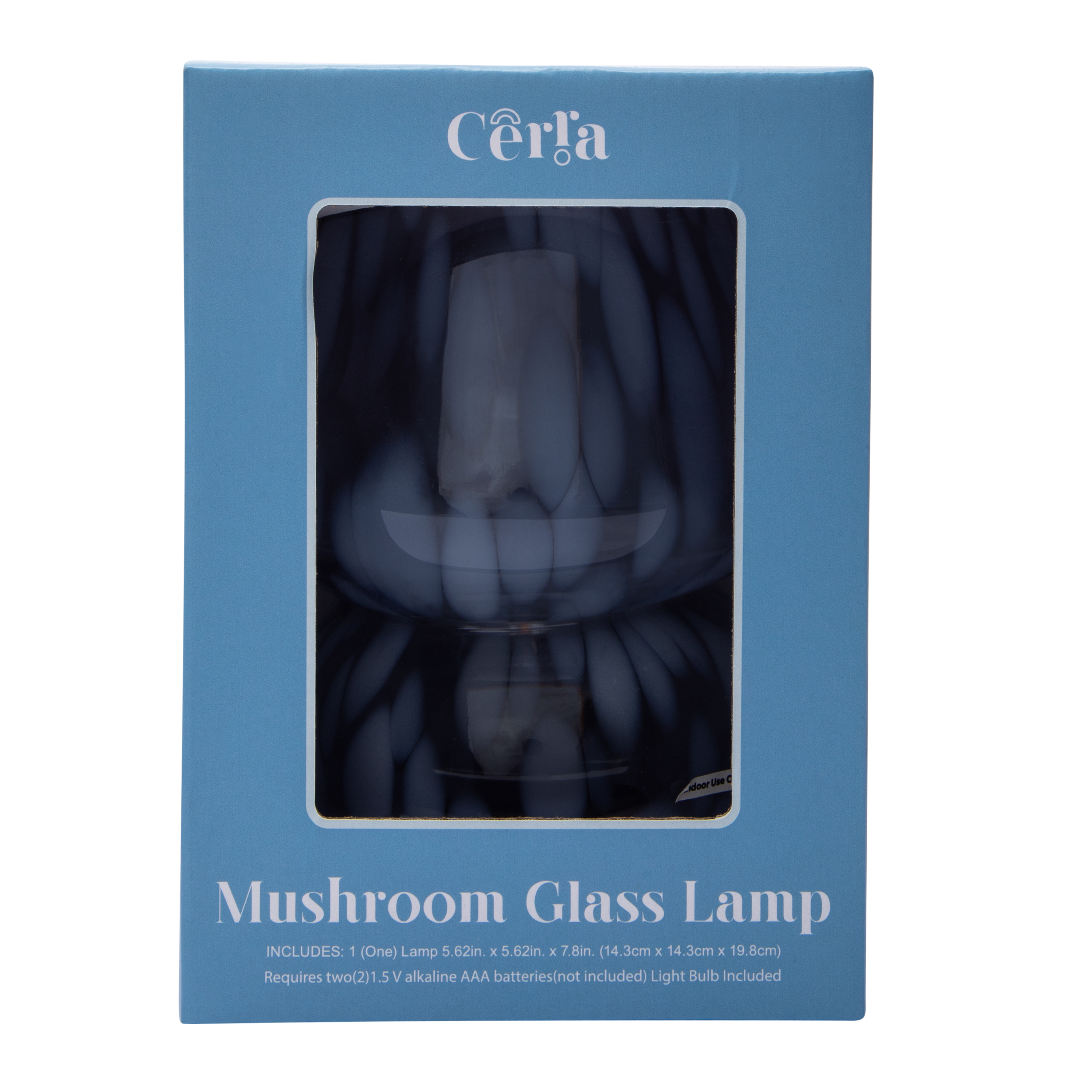 Speckled Mushroom Glass Lamp 5.62in x 7.8in