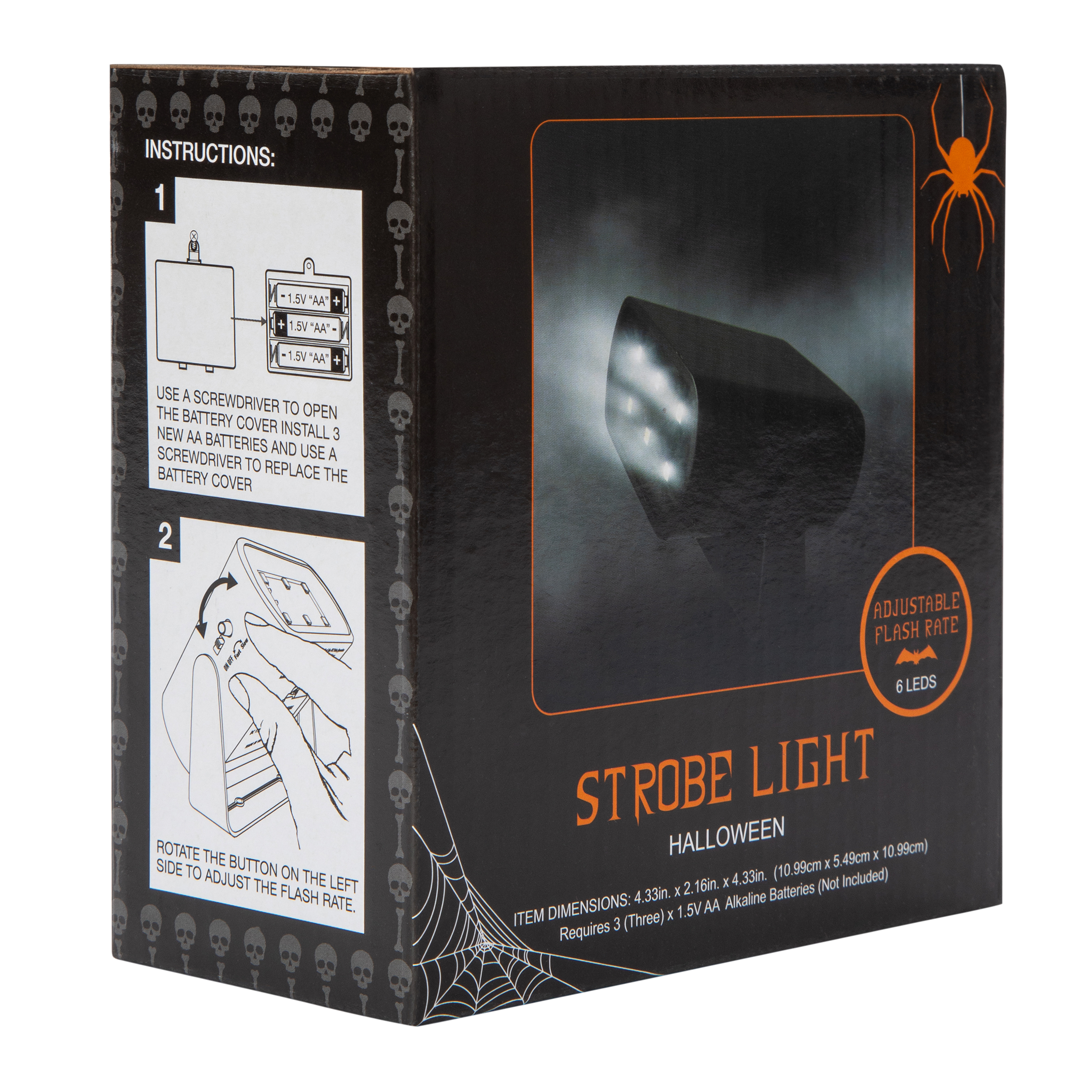 Halloween Strobe Light 4.33in x 2.16in