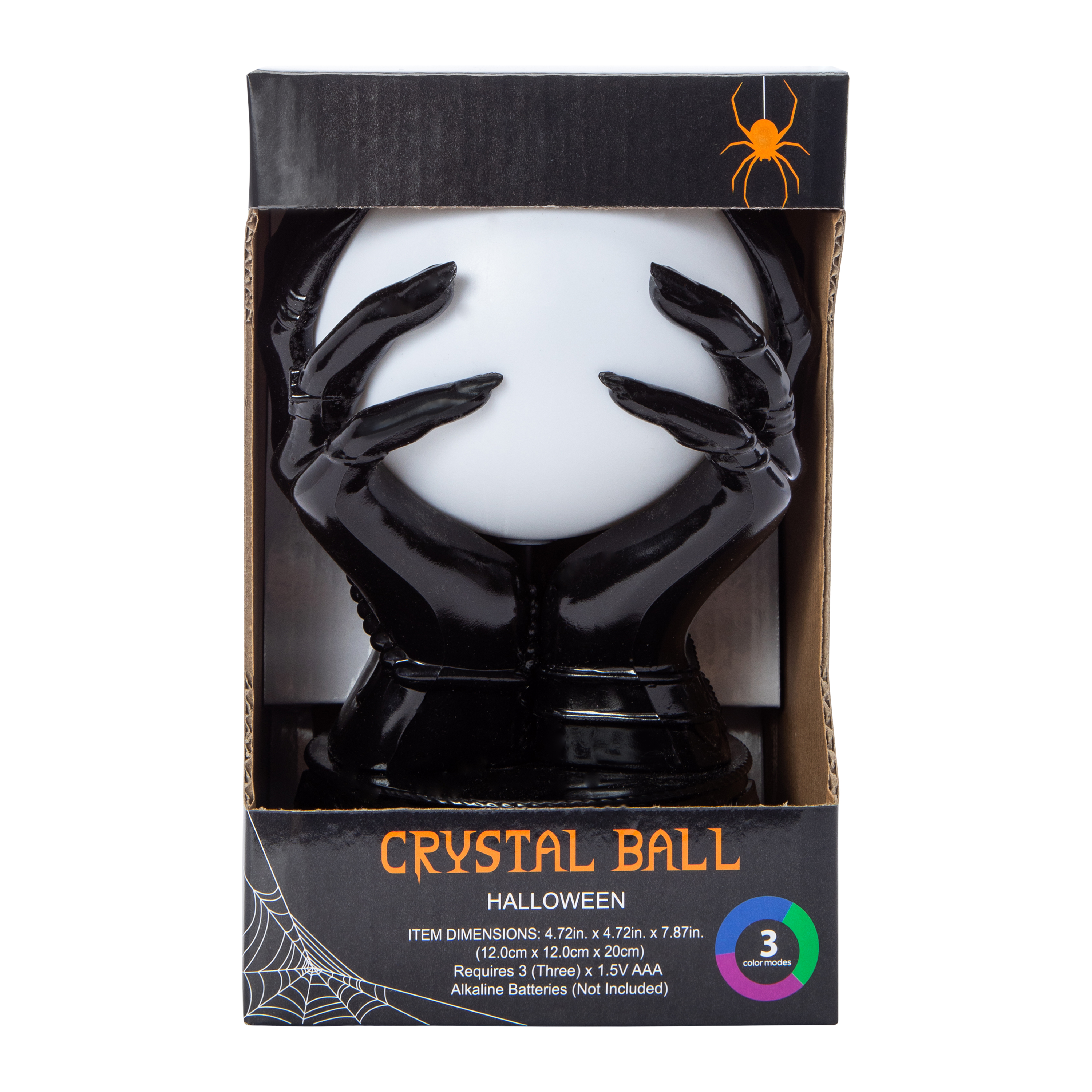 Light-Up Crystal Ball Halloween Decor 7.87in x 4.72in