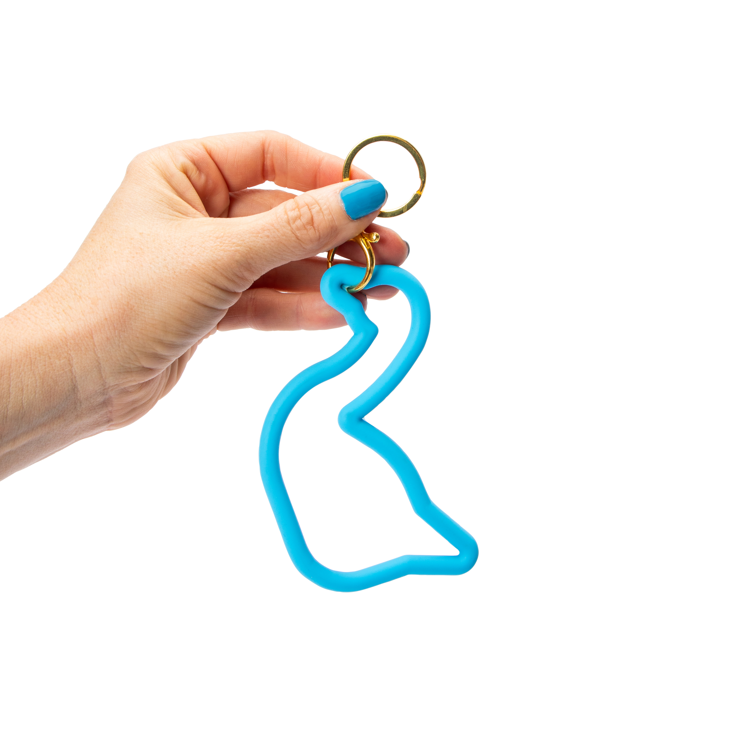 Novelty Silicone Bangle Bracelet with Keyring