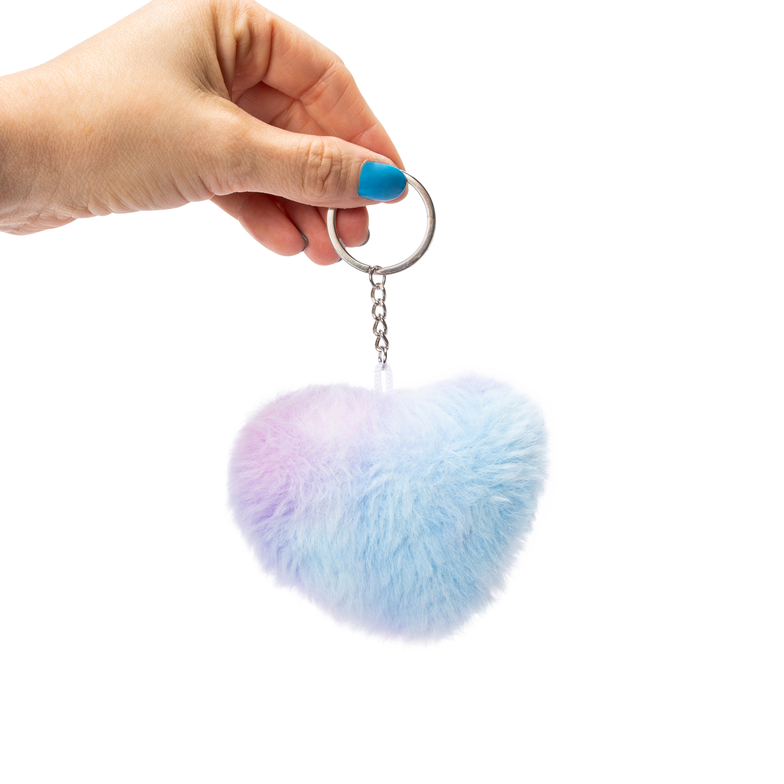 Pom Pom Heart Keychain