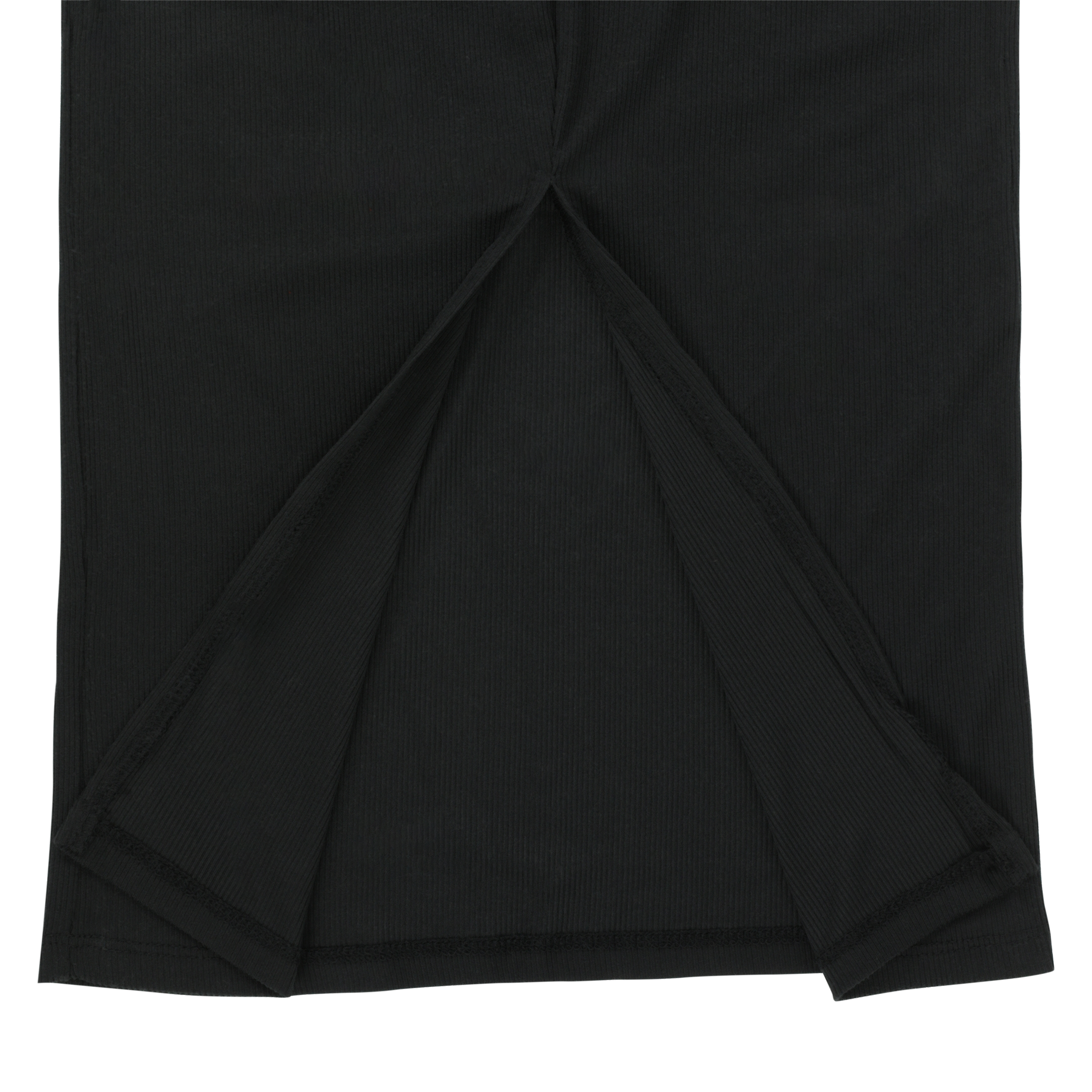 Solid Ribbed Midi Dress