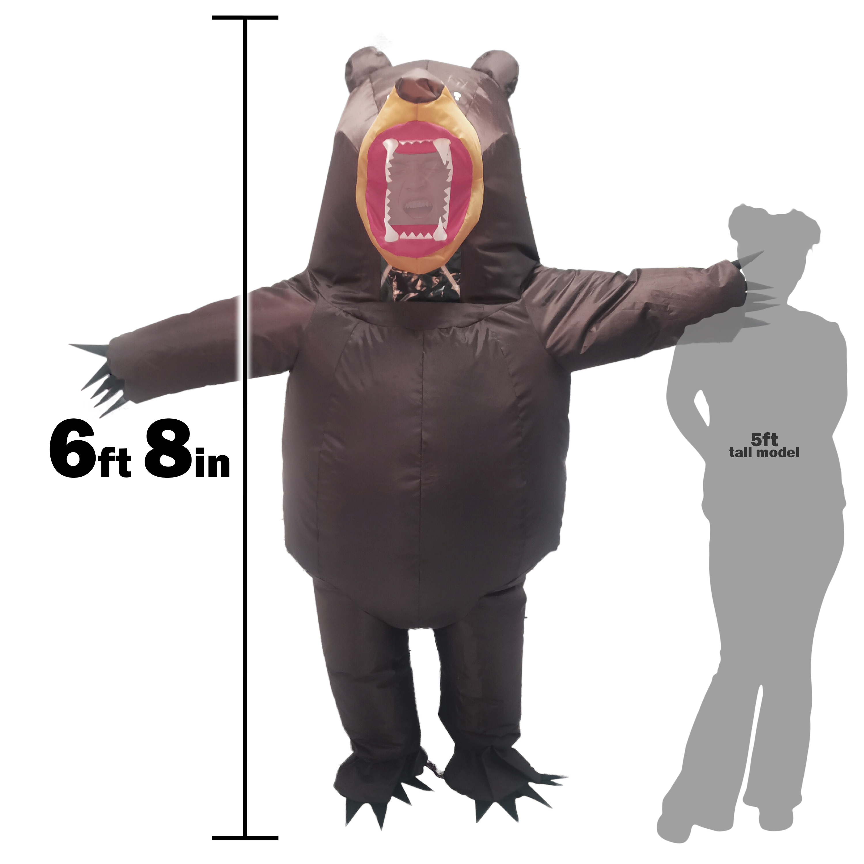 Inflatable Bear Halloween Costume 6.5ft