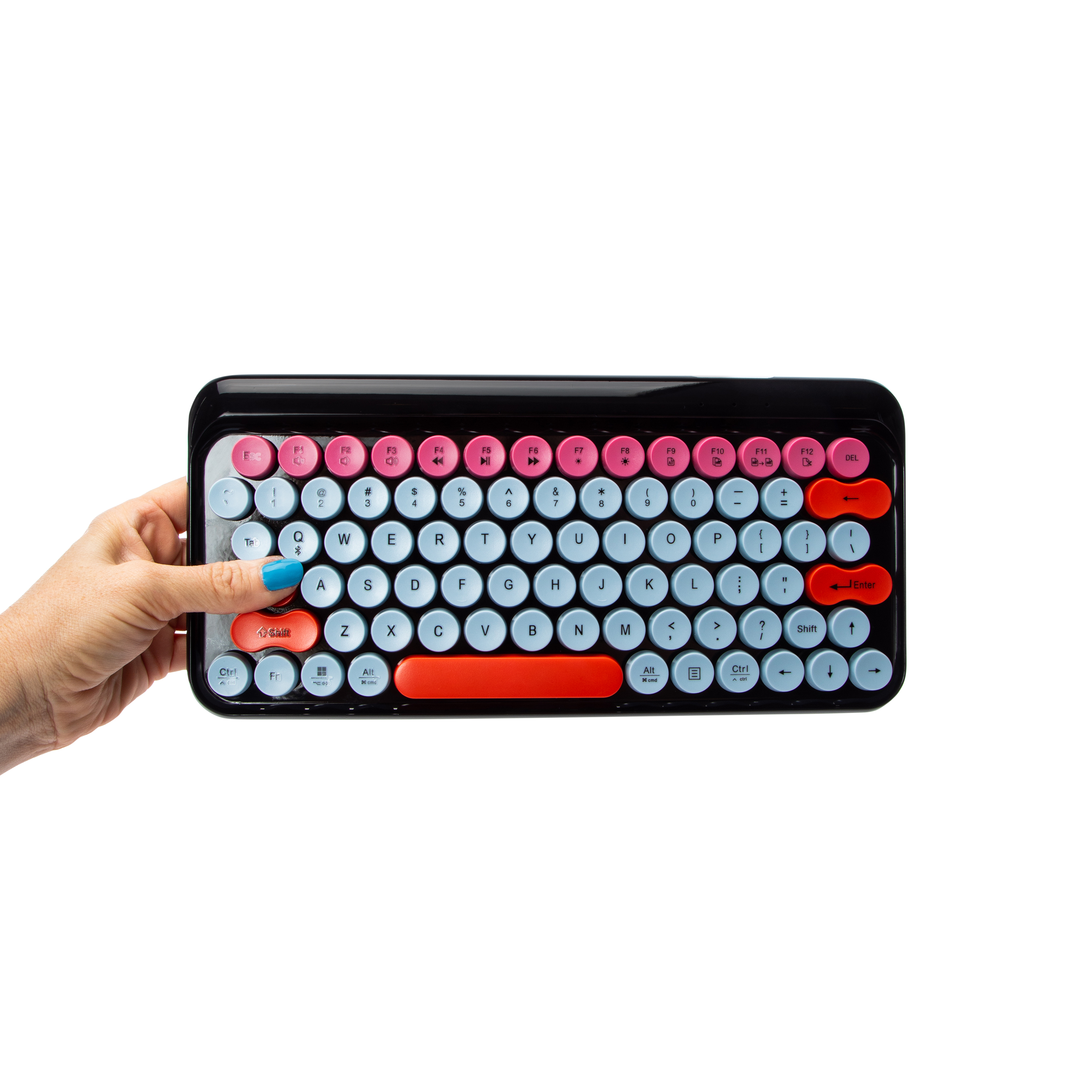 Metallic Wireless Keyboard 12.05in x 5.69in