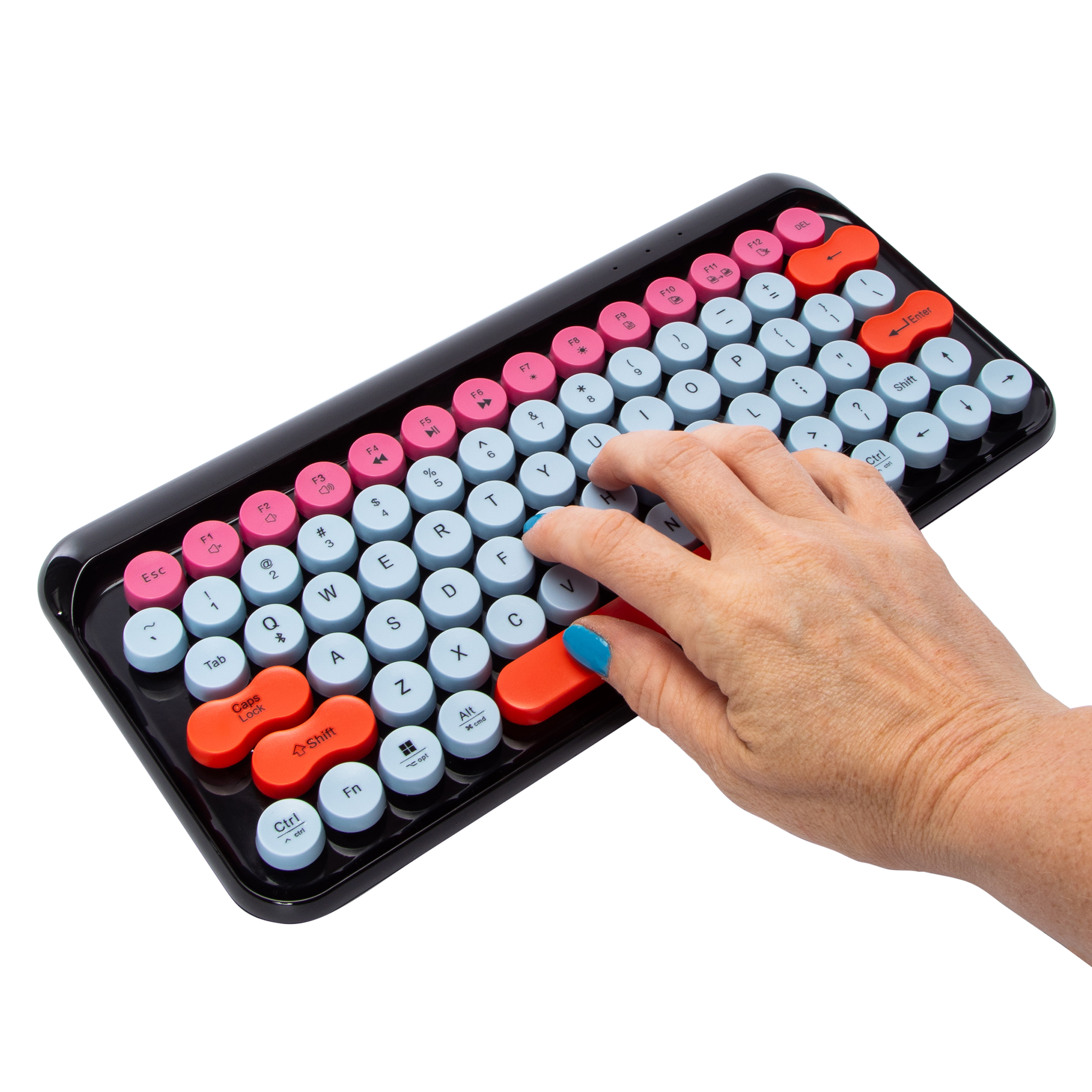 Metallic Wireless Keyboard 12.05in x 5.69in