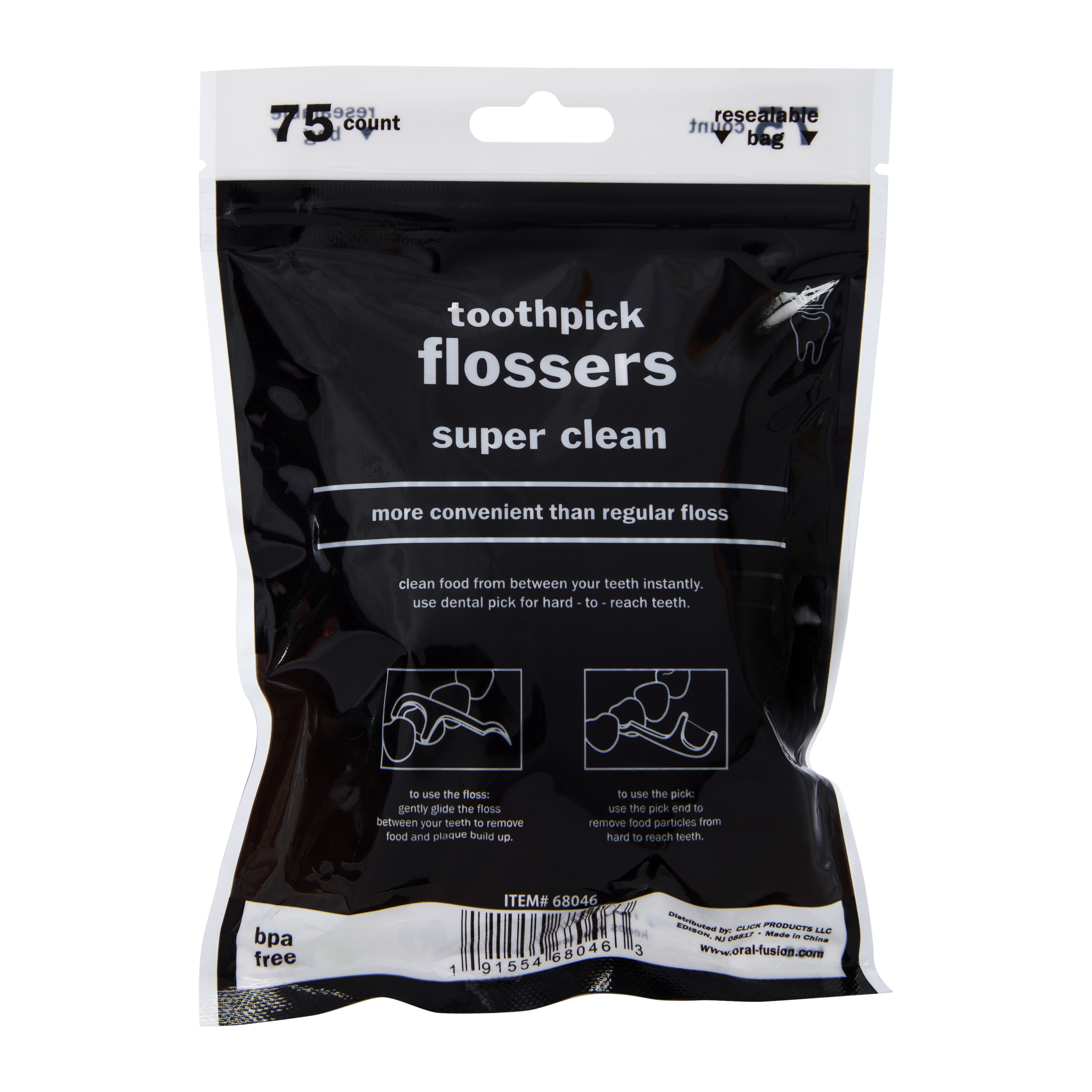 Mint Toothpick Dental Flossers 75-Count