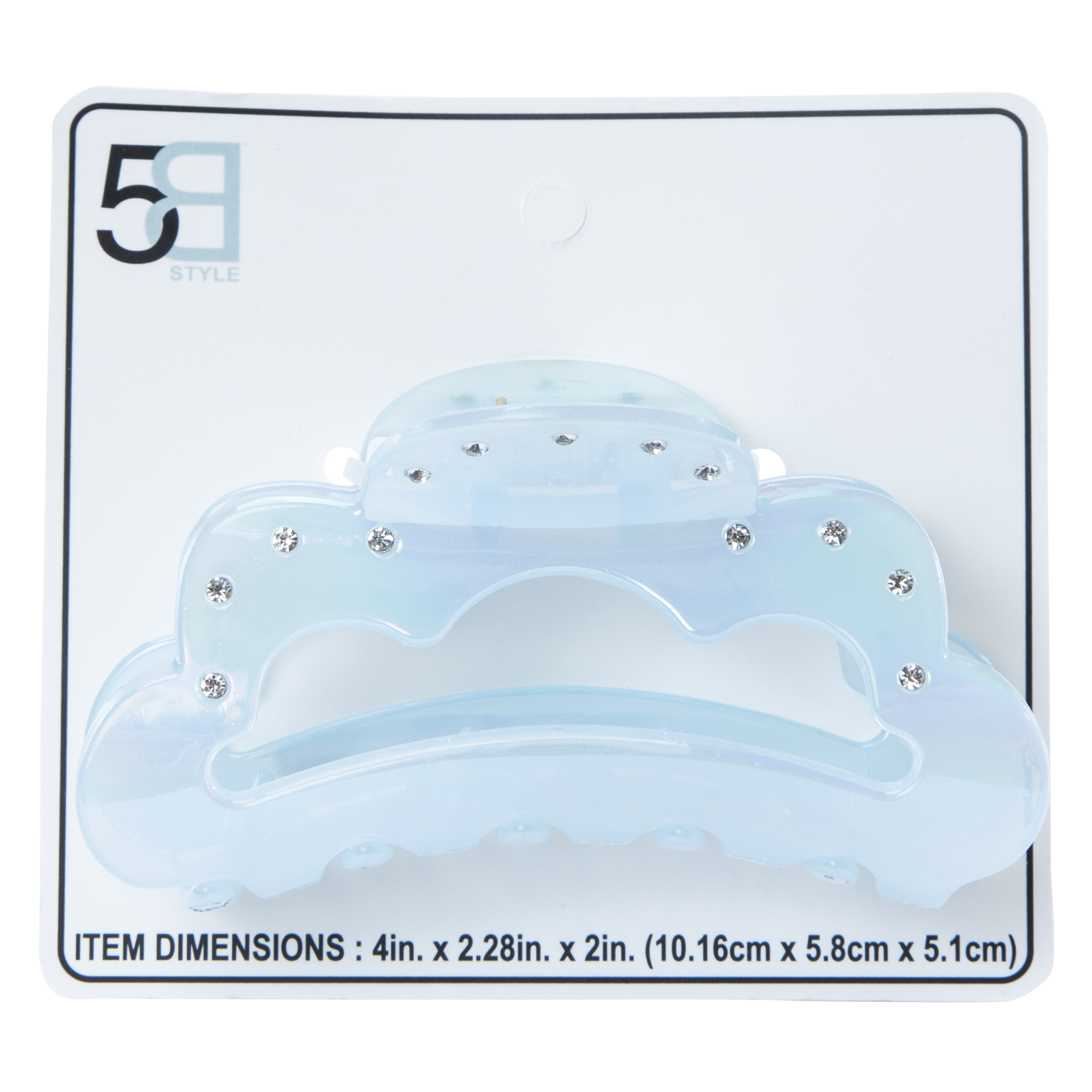 Rhinestone Cloud Claw Clip 4in x 2.28in