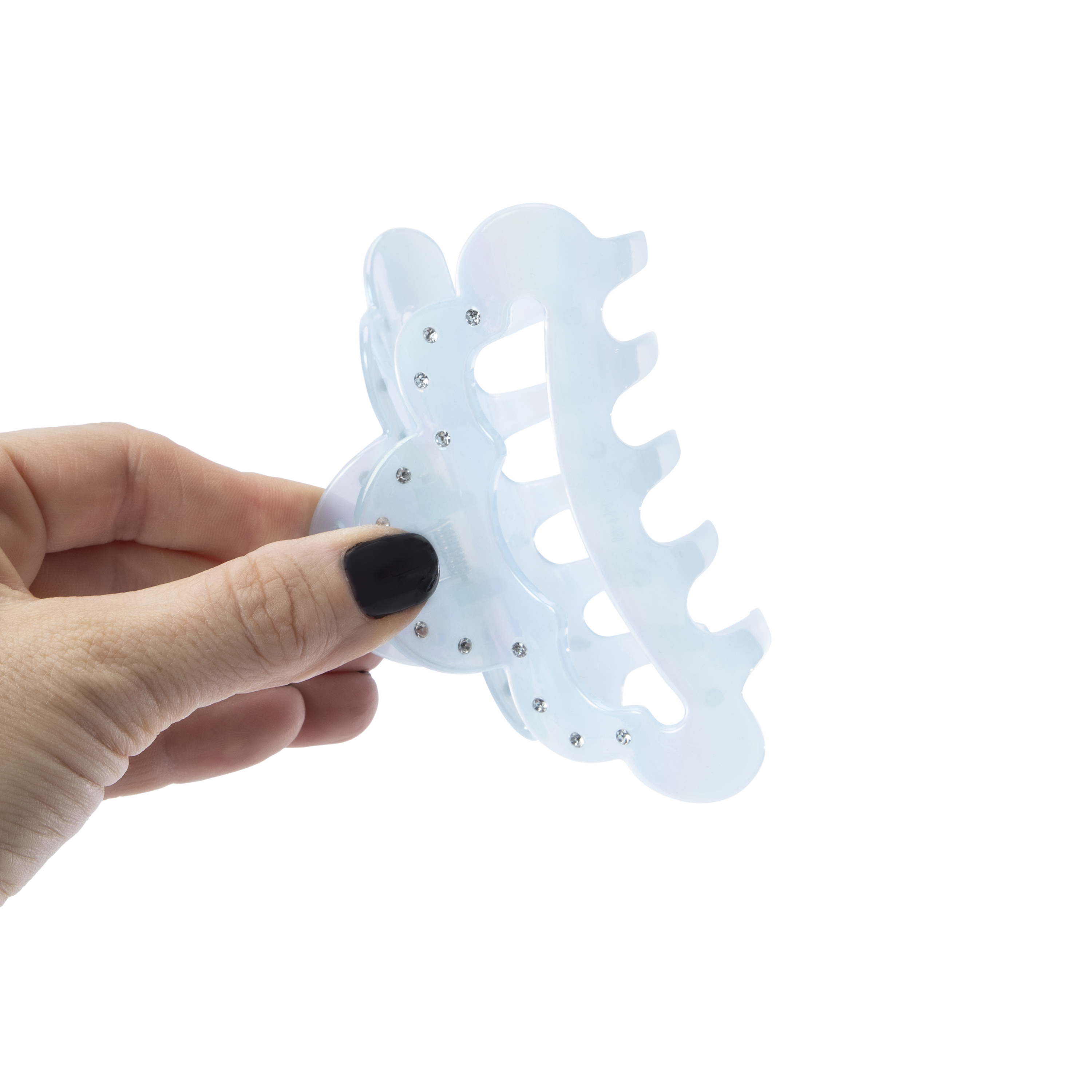 Rhinestone Cloud Claw Clip 4in x 2.28in