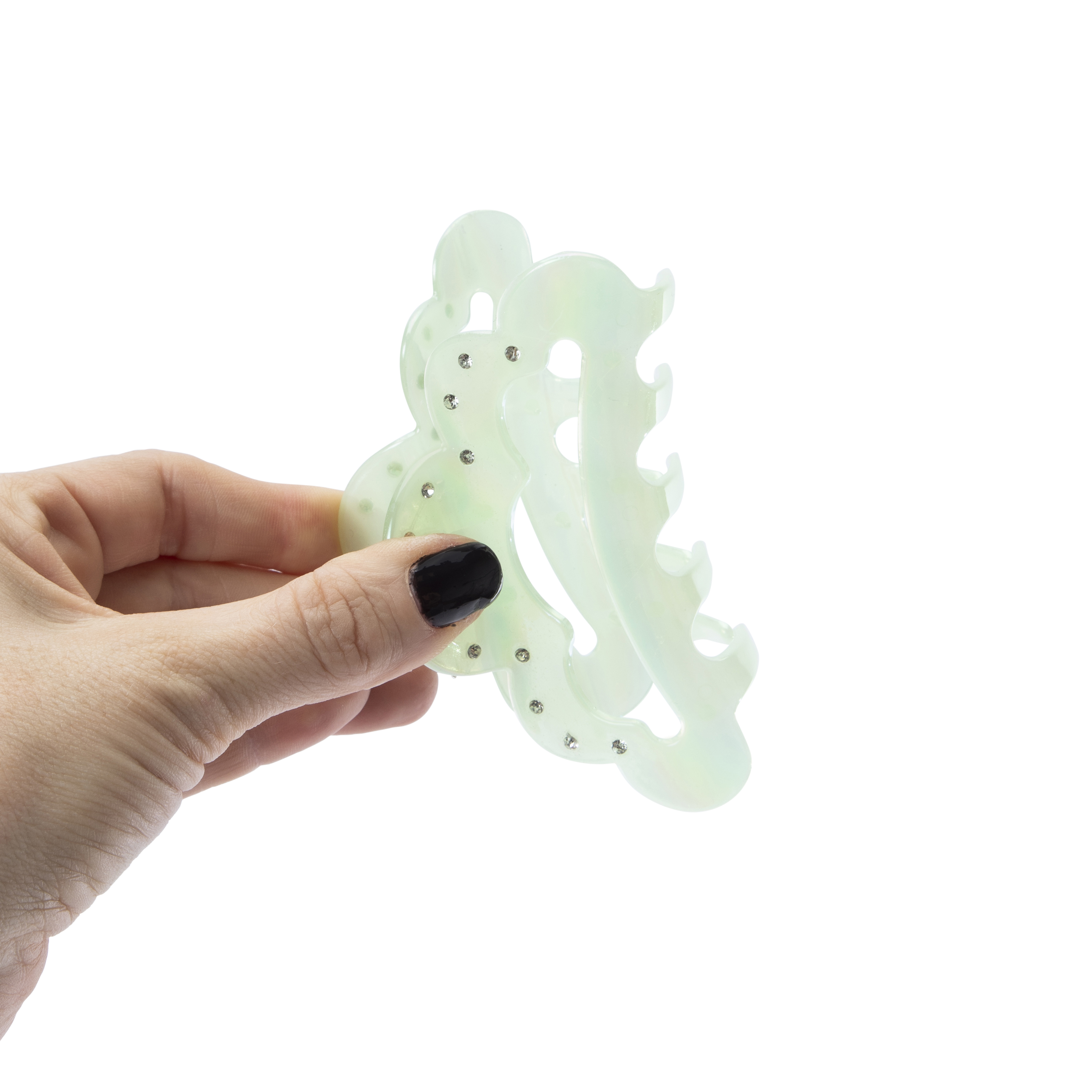 Rhinestone Cloud Claw Clip 4in x 2.28in