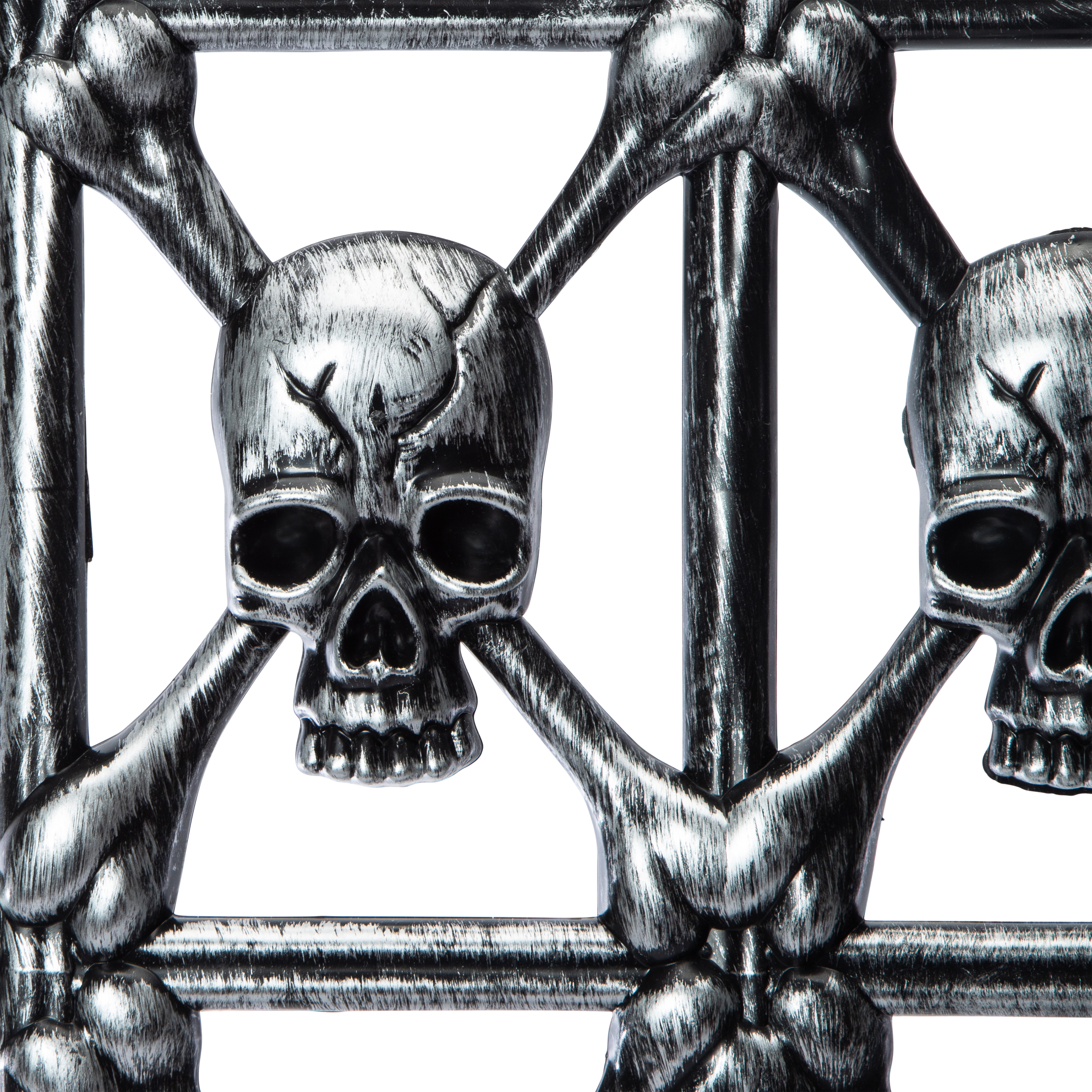 Skull Fence Halloween Decor 28.74in x 17.32in