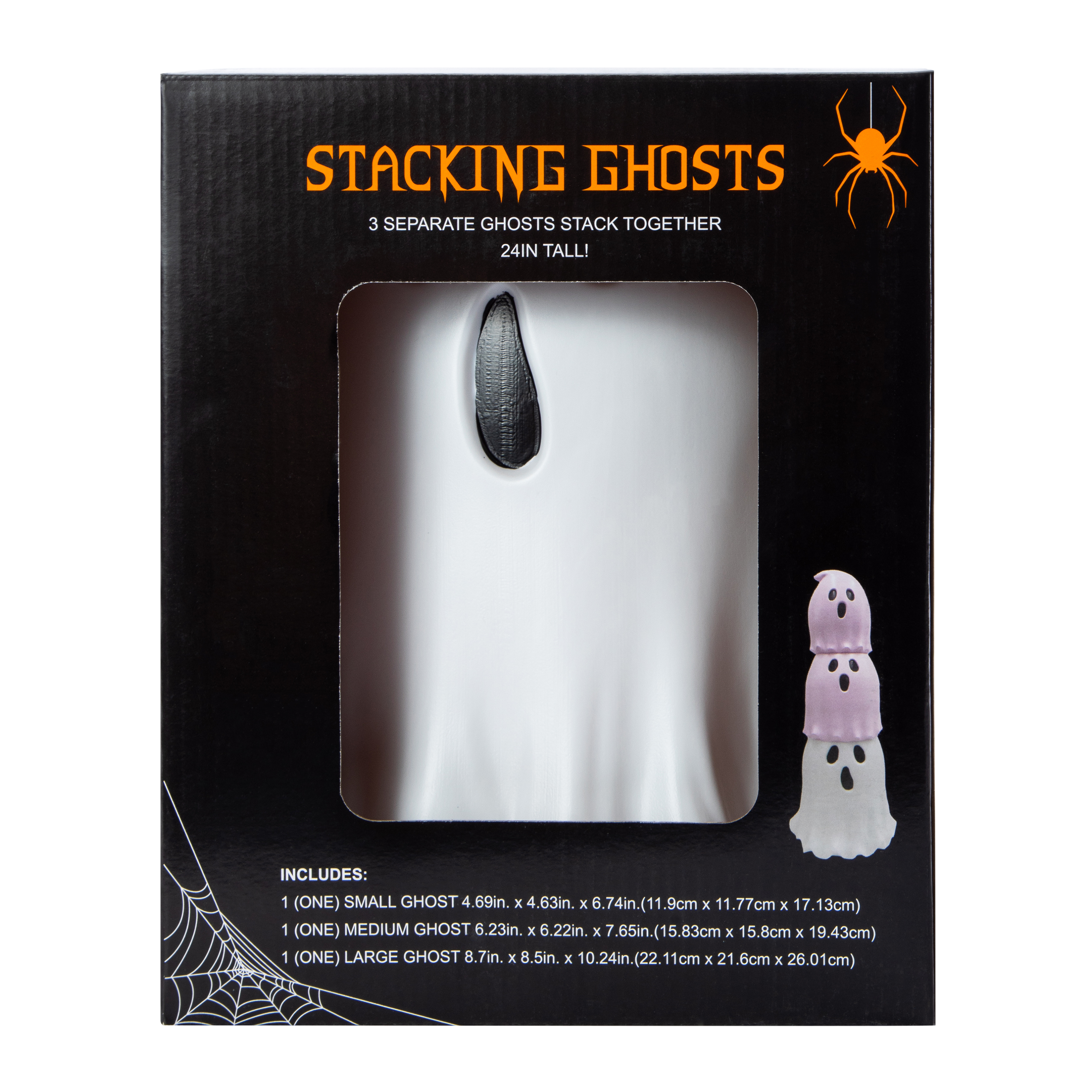 Stacking Ghosts Halloween Decor 3-Count