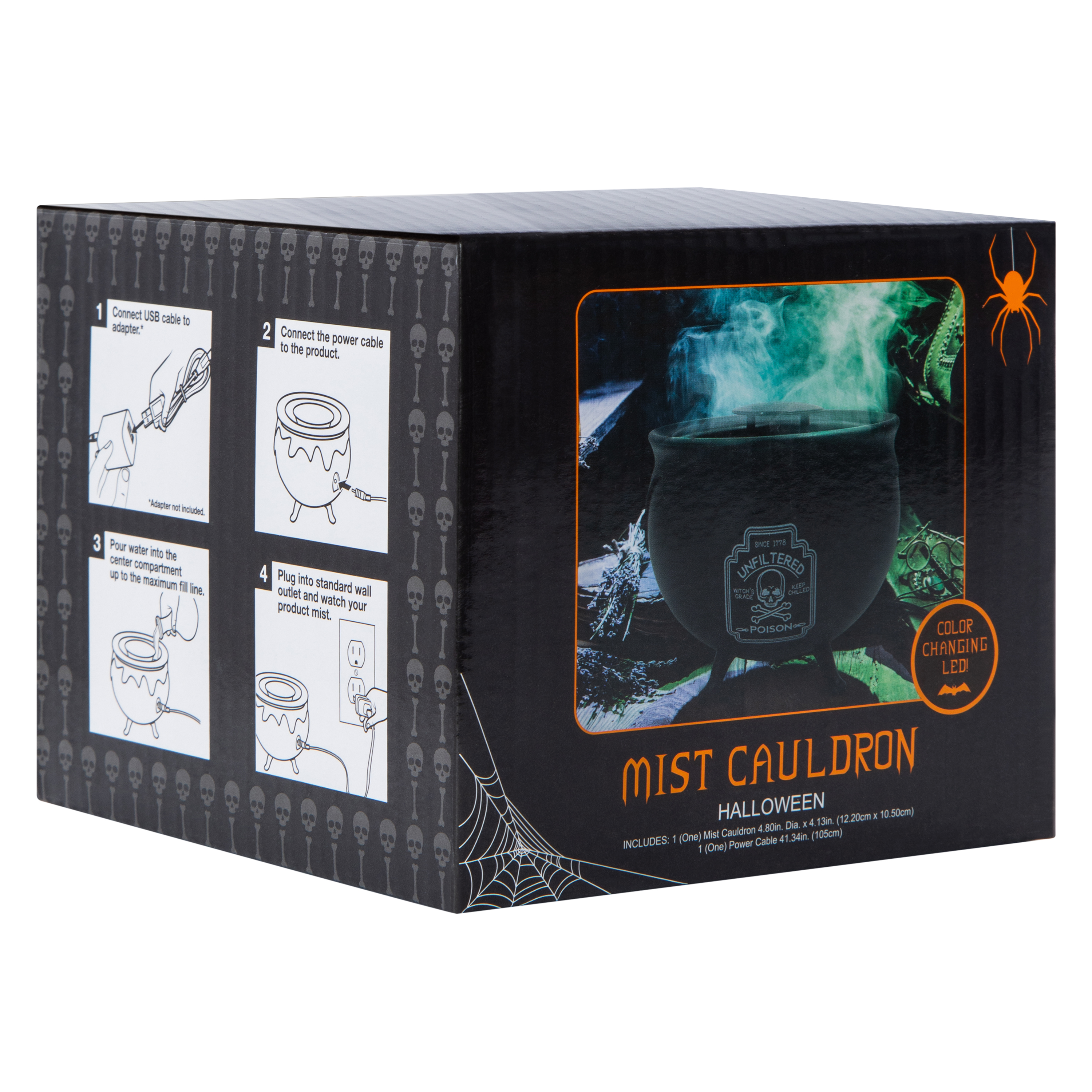 Halloween Mini Mist Cauldron 4.8in