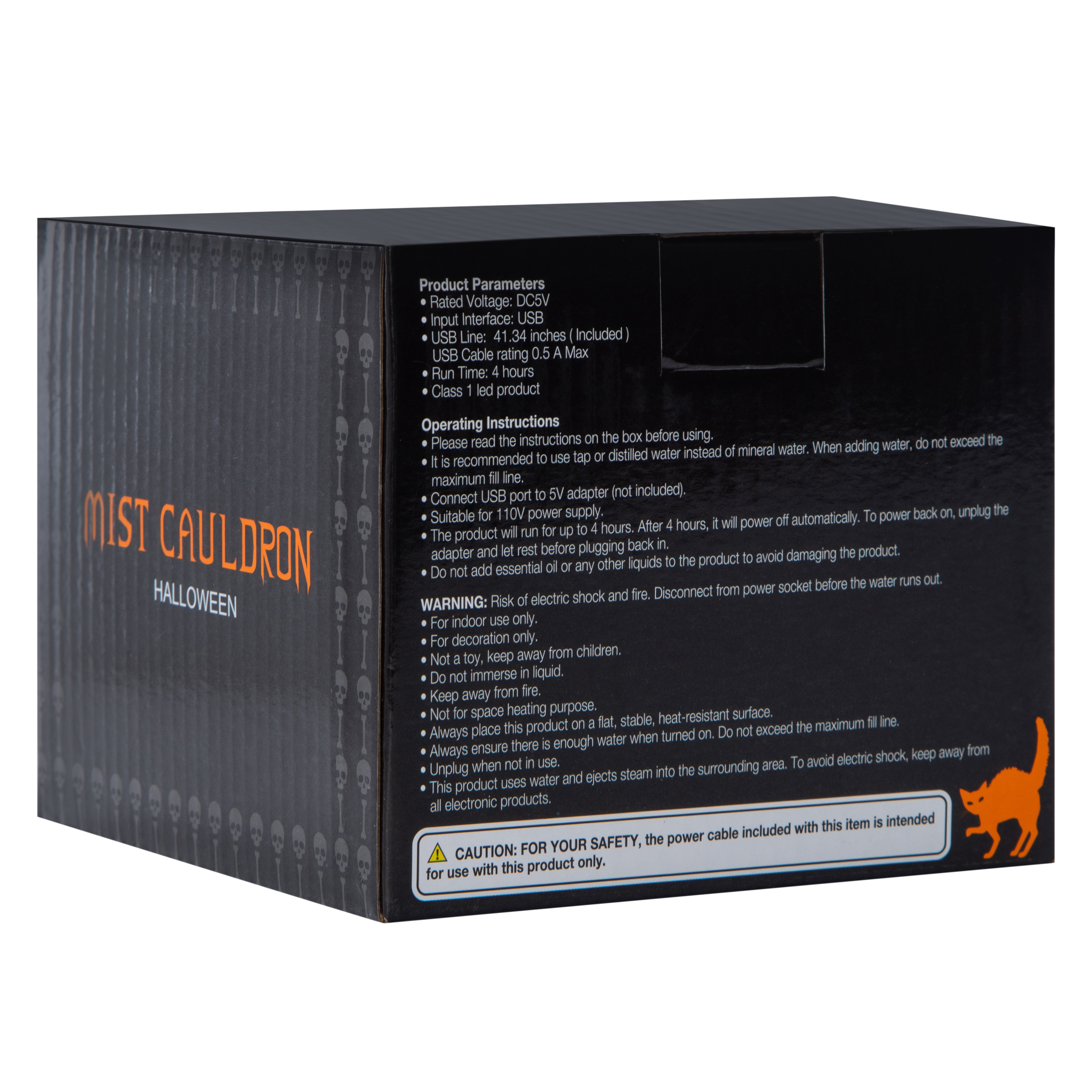 Halloween Mini Mist Cauldron 4.8in