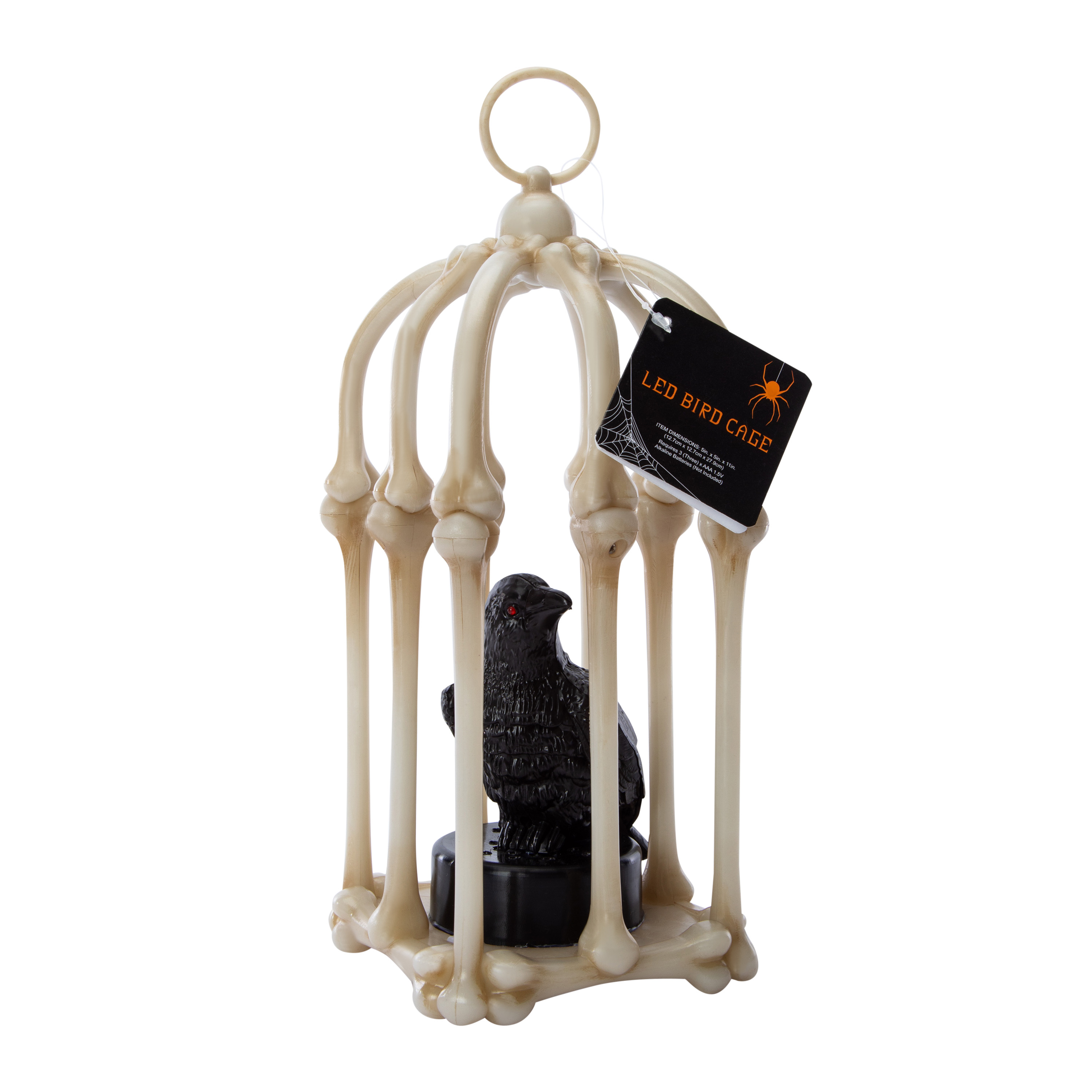 LED Bird Cage Halloween Decor 5in x 11in