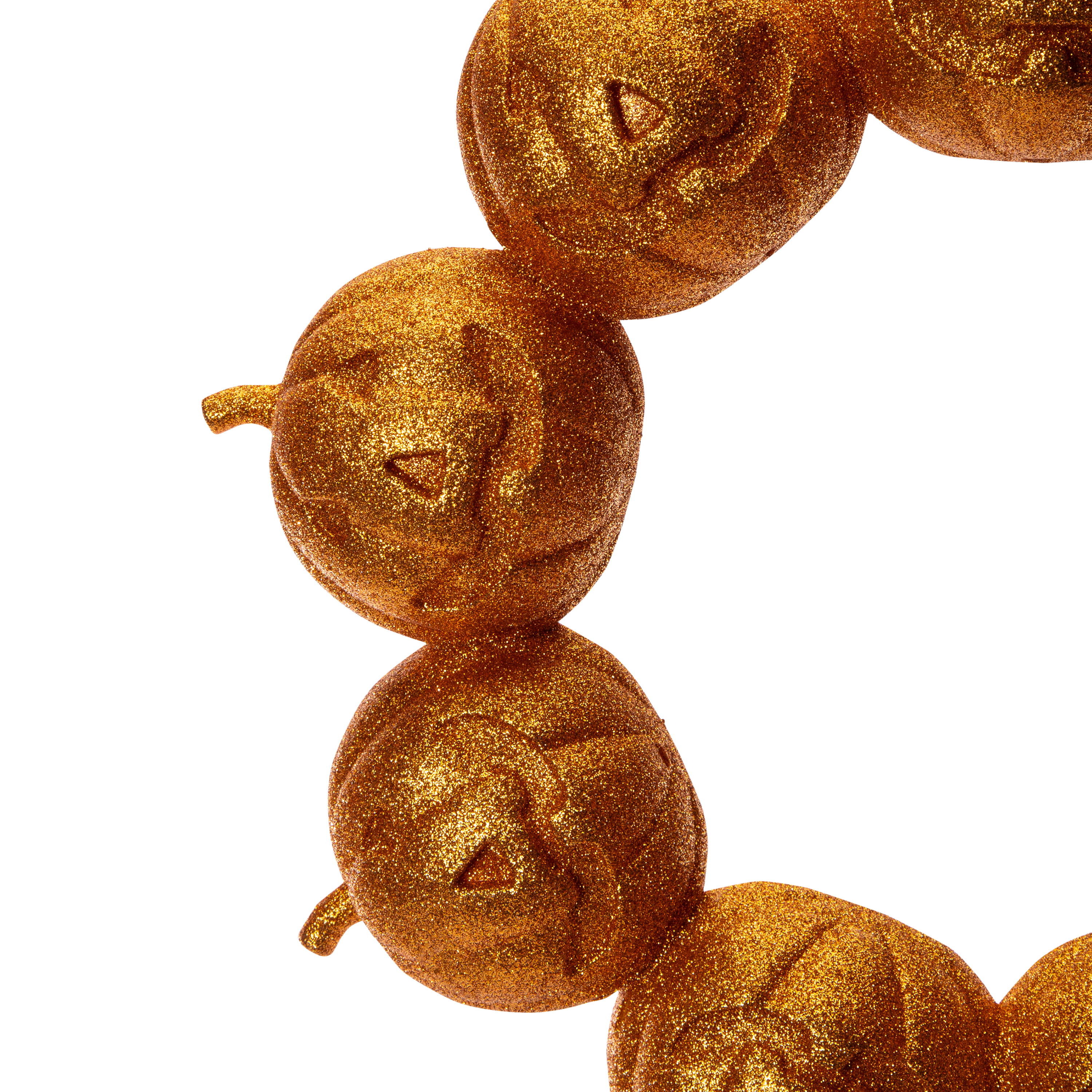 Halloween Glitter Pumpkin Wreath 15.75in