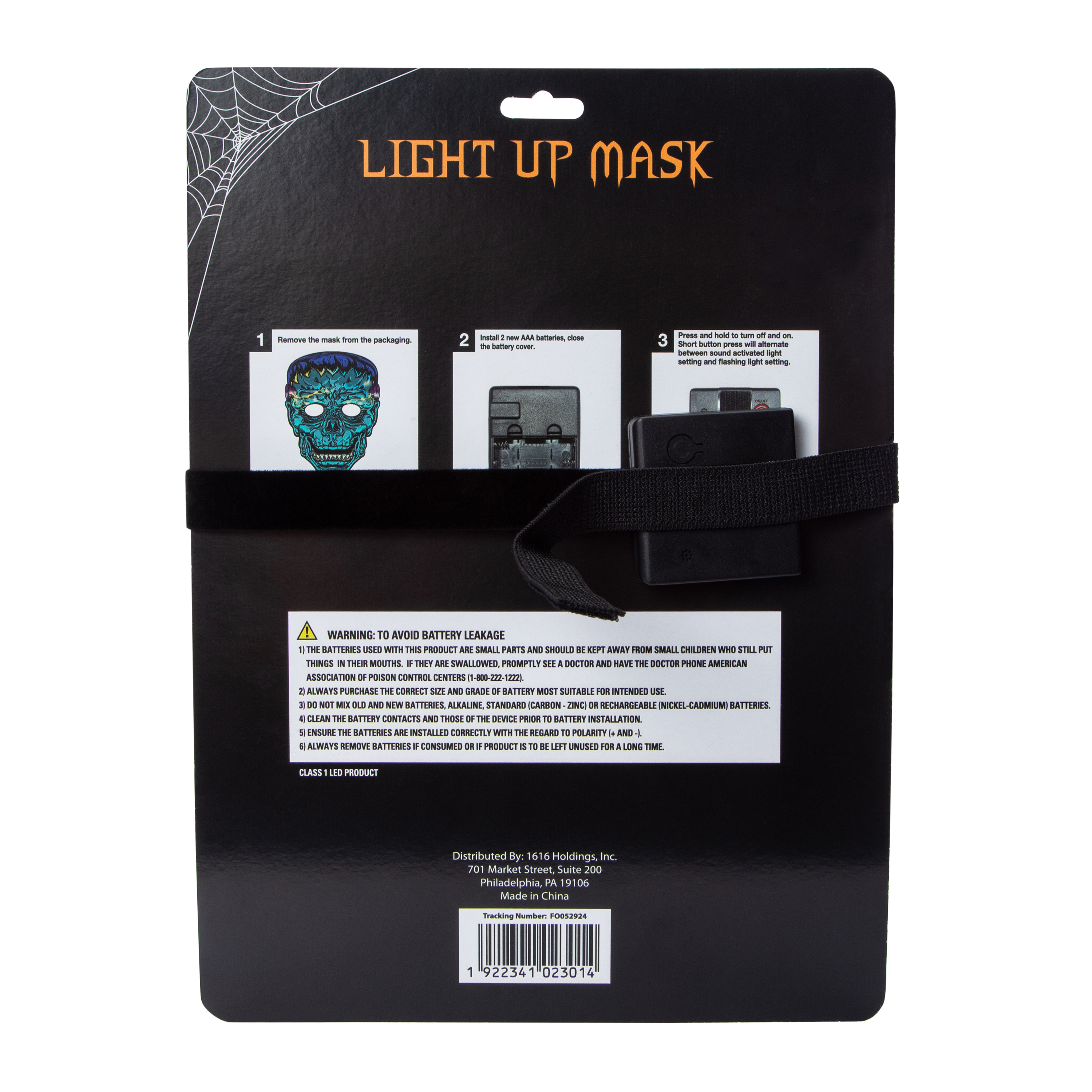 2D Light-Up Halloween Mask