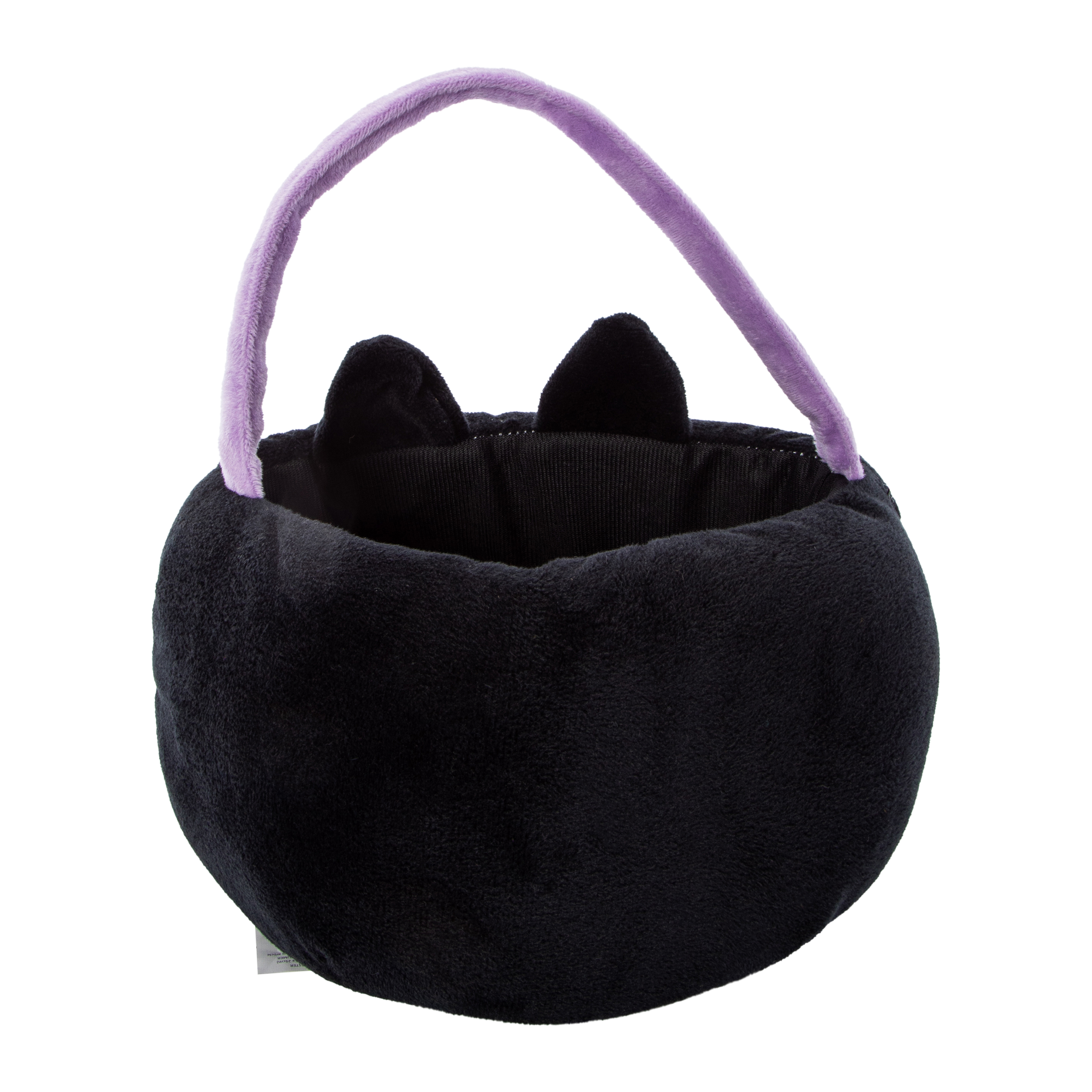 Plush Cat Halloween Basket 9.44in x 9.84in