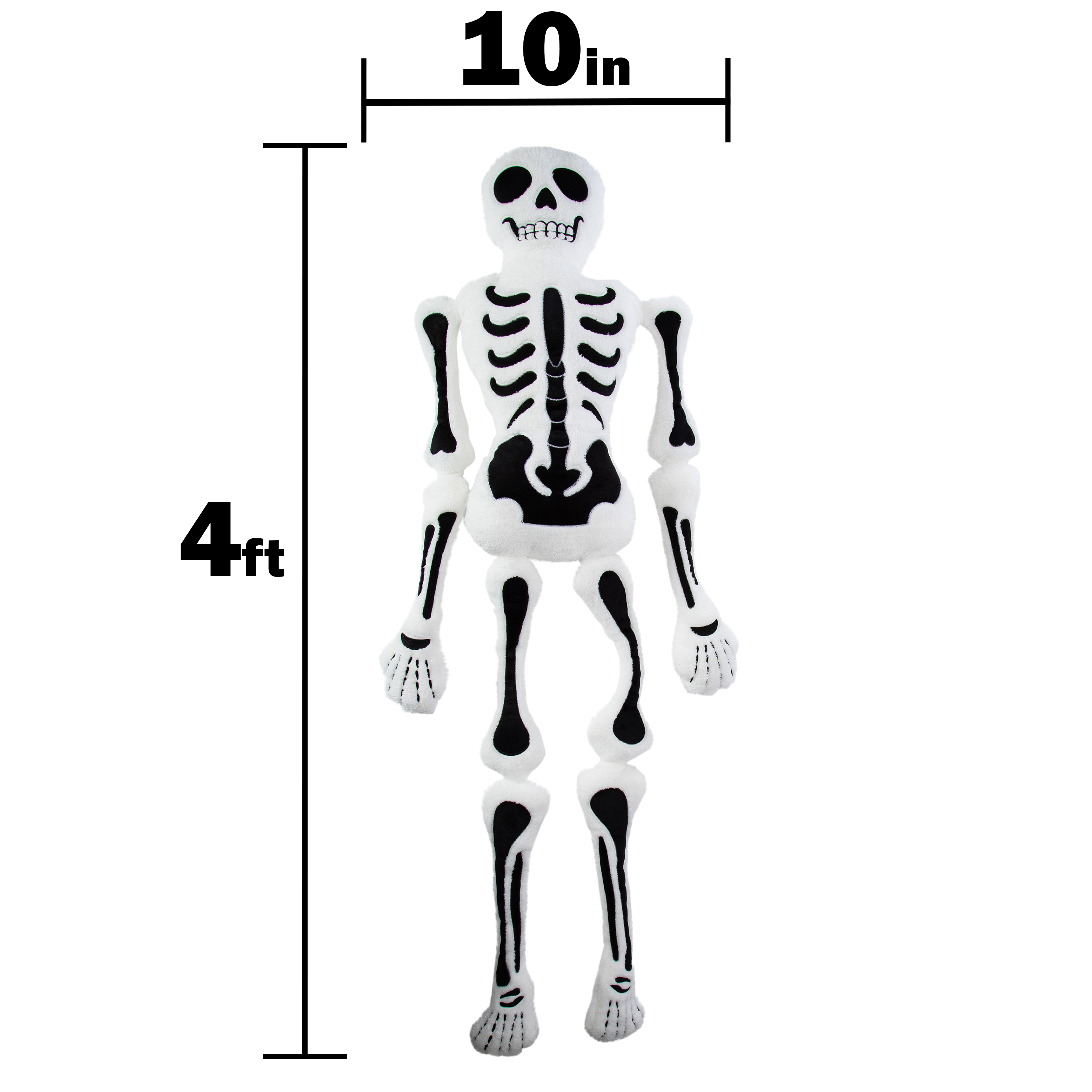 Skeleton Halloween Throw Pillow 9.84in x 48in