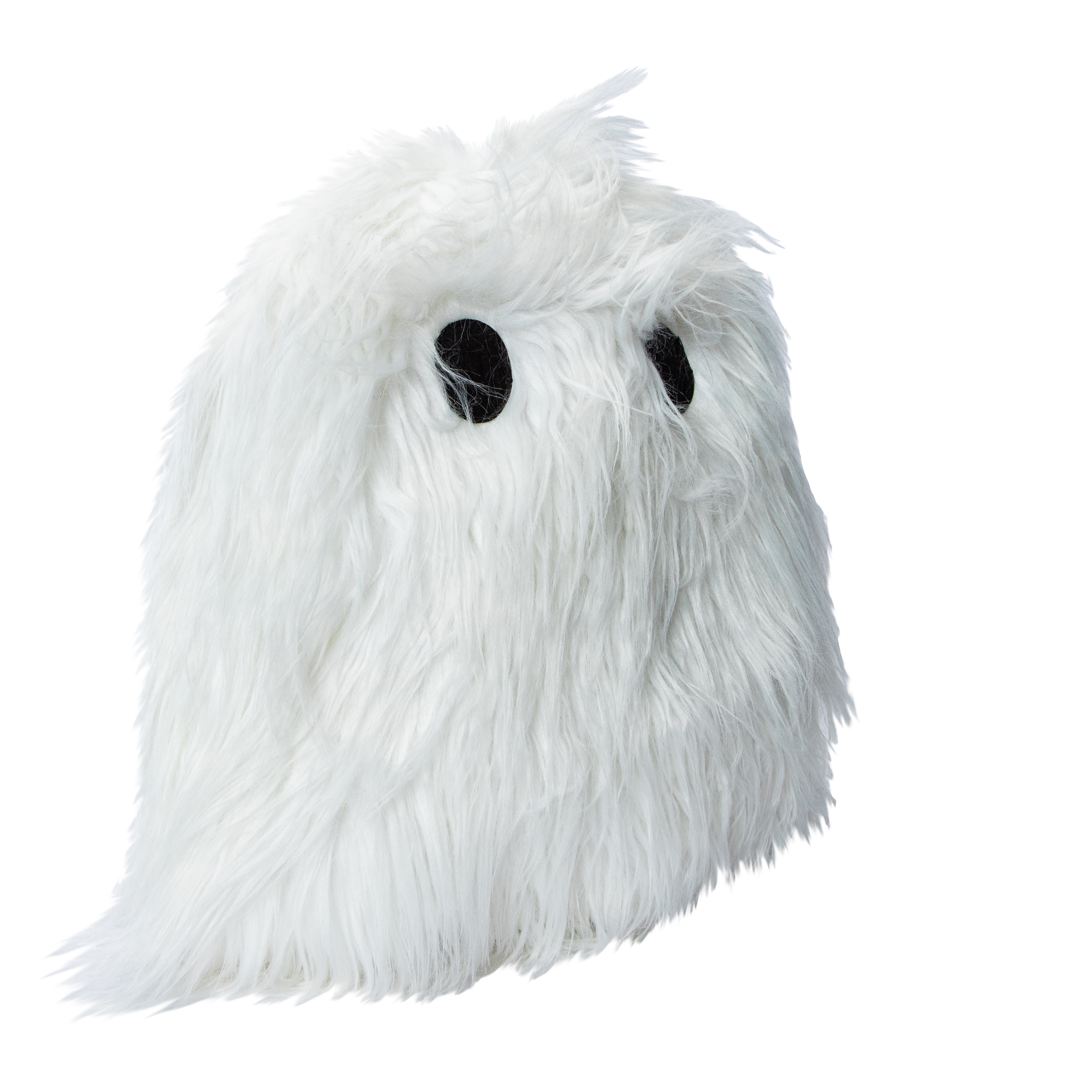 Fuzzy Ghost Halloween Throw Pillow 13in