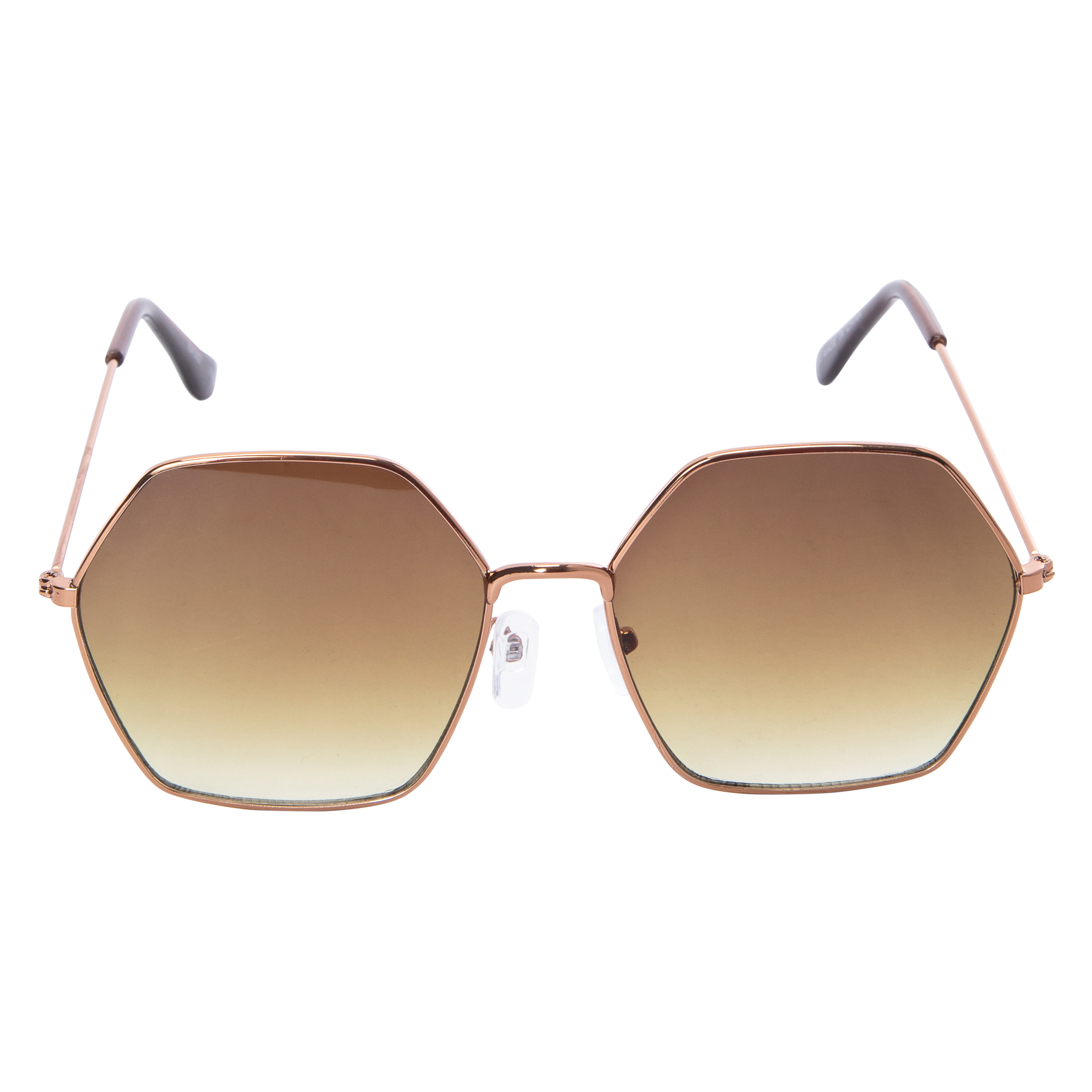 Ladies Metal Hexagon Sunglasses