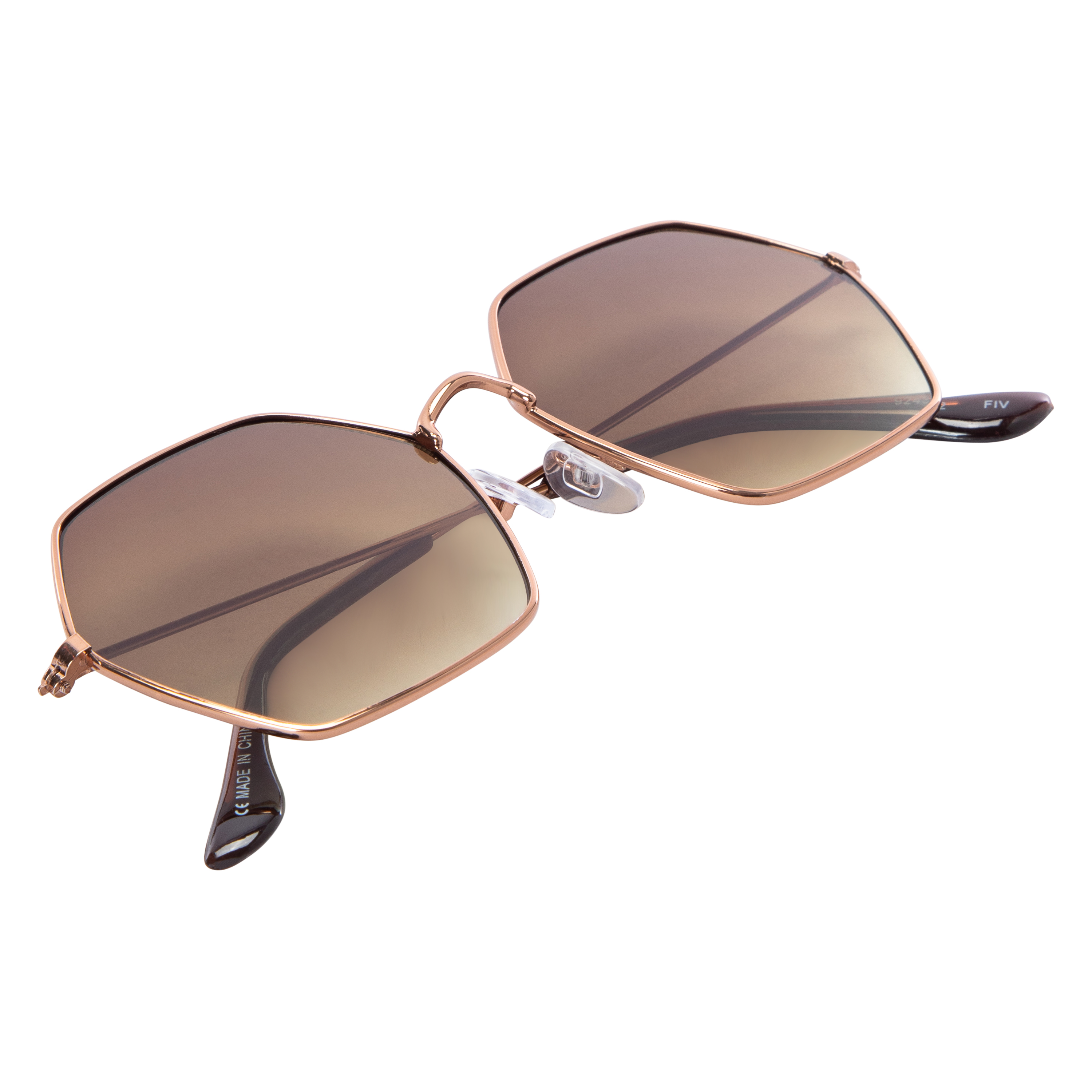 Ladies Metal Hexagon Sunglasses