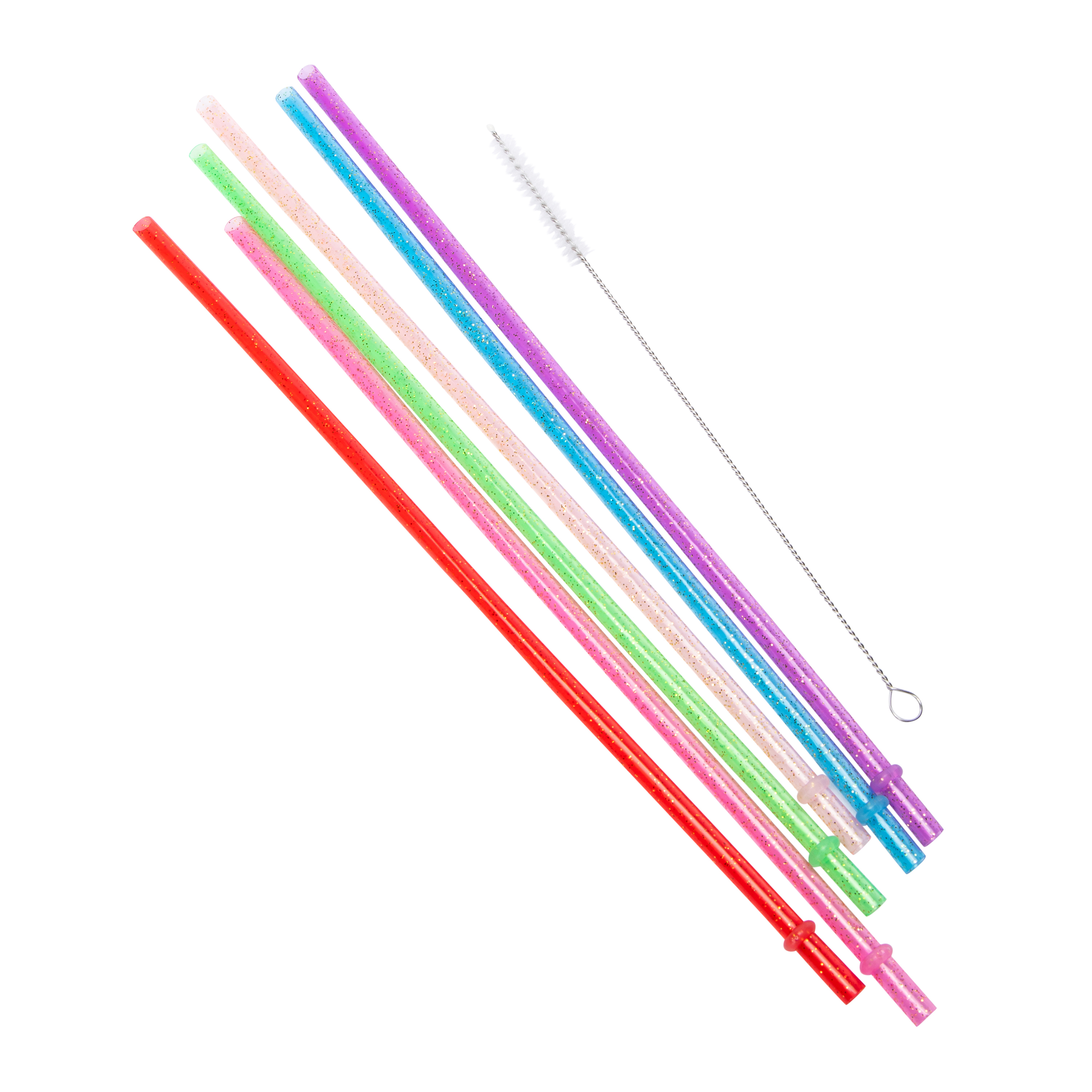 Hydraquench Reusable Straws & Straw Cleaner 6-Count