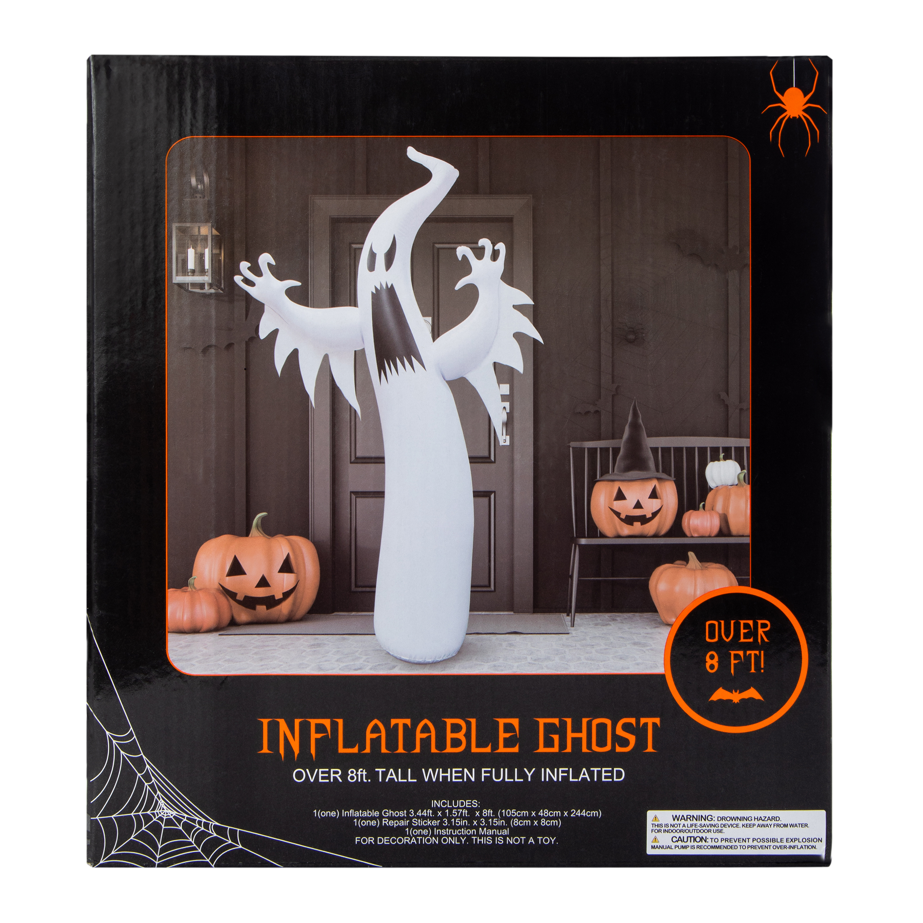 Inflatable Ghost Halloween Decor 8ft