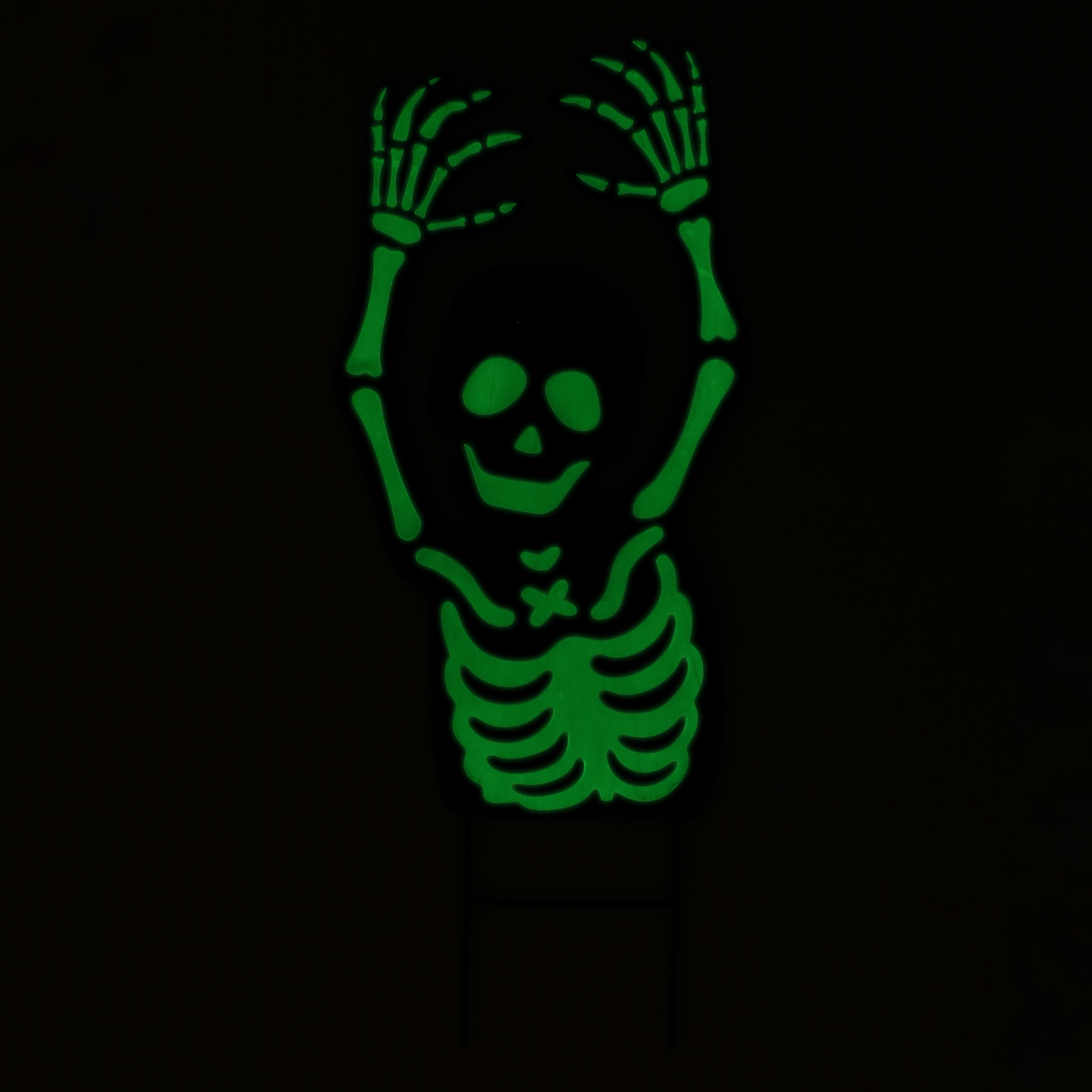Glow In The Dark Skeleton Metal Yard Stake 29.02in
