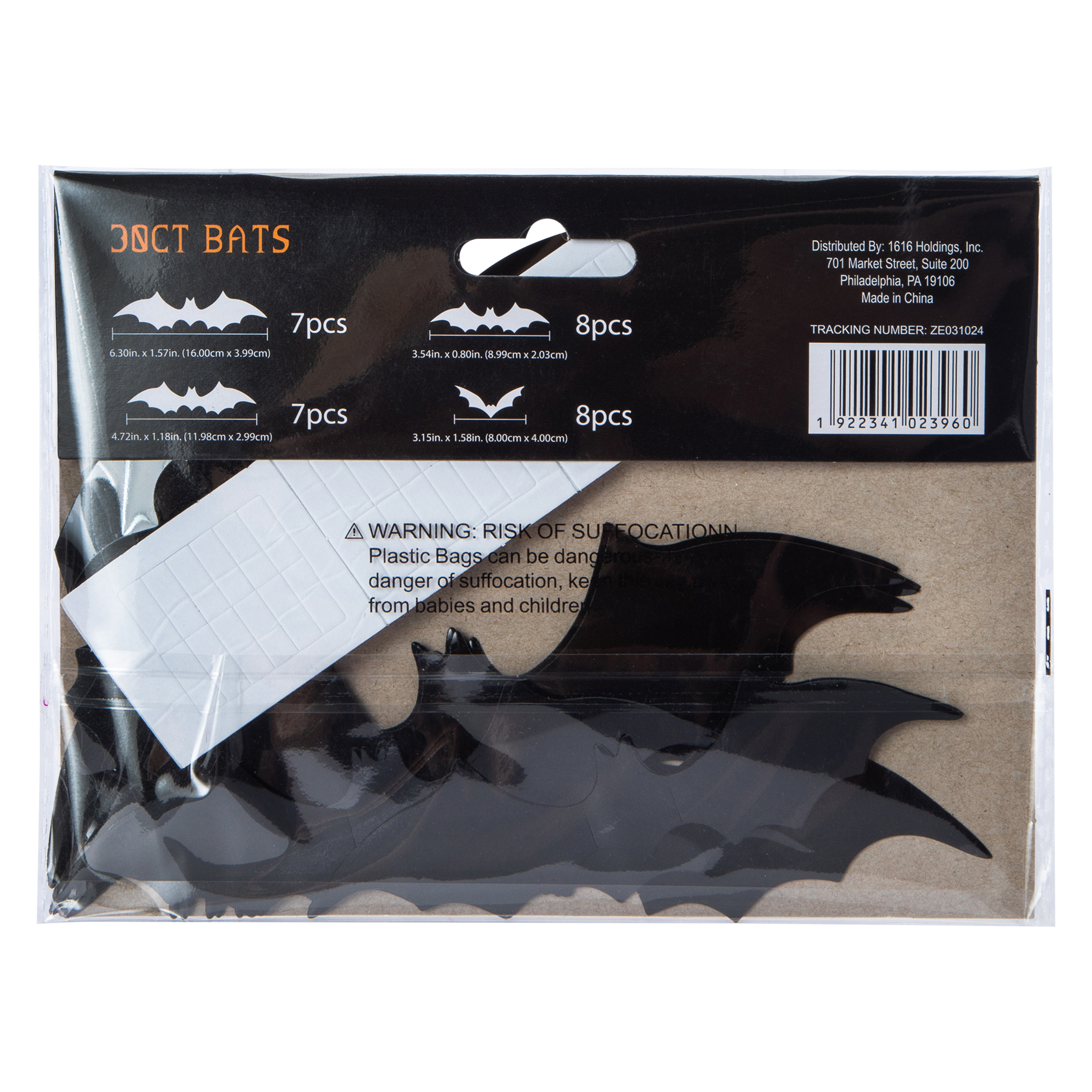 3D Bats Halloween Decor 30-Count