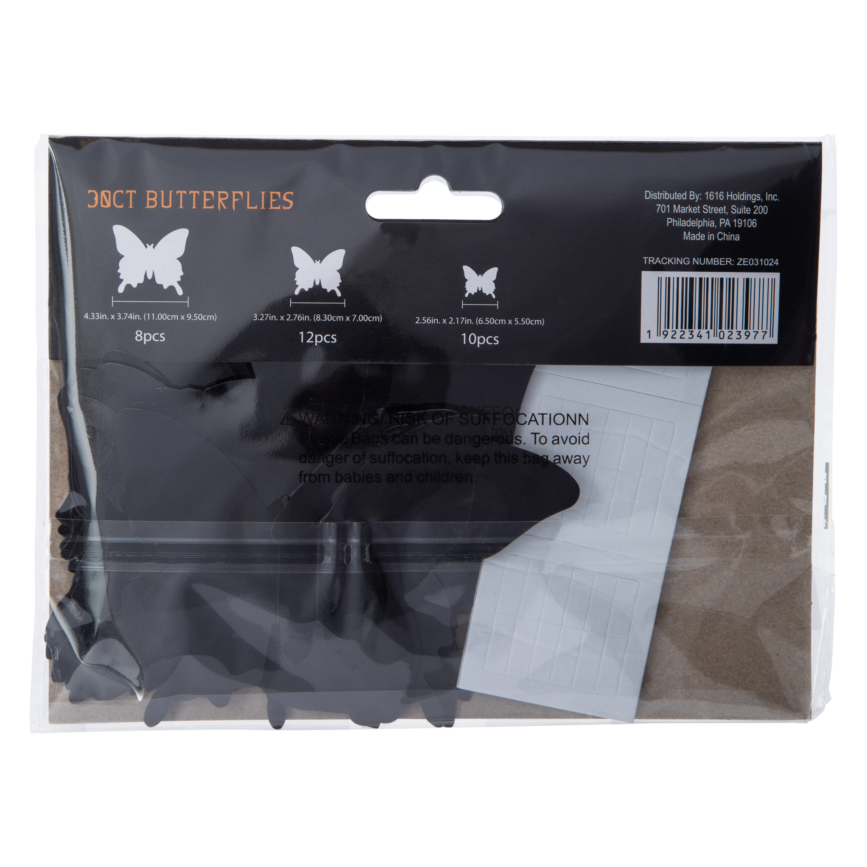 3D Butterflies Halloween Decor 30-Count