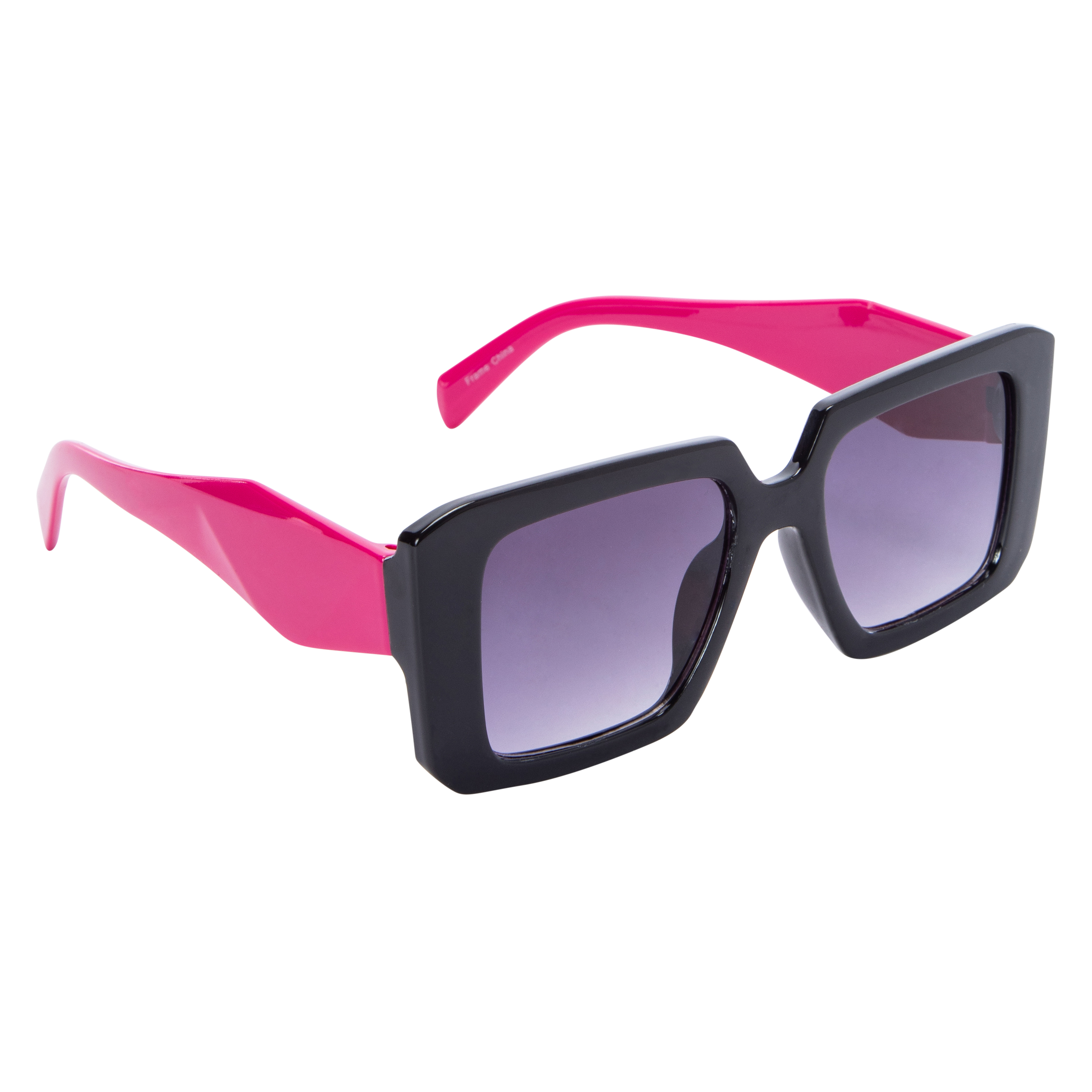 Ladies Oversized Color Block Rectangle Sunglasses