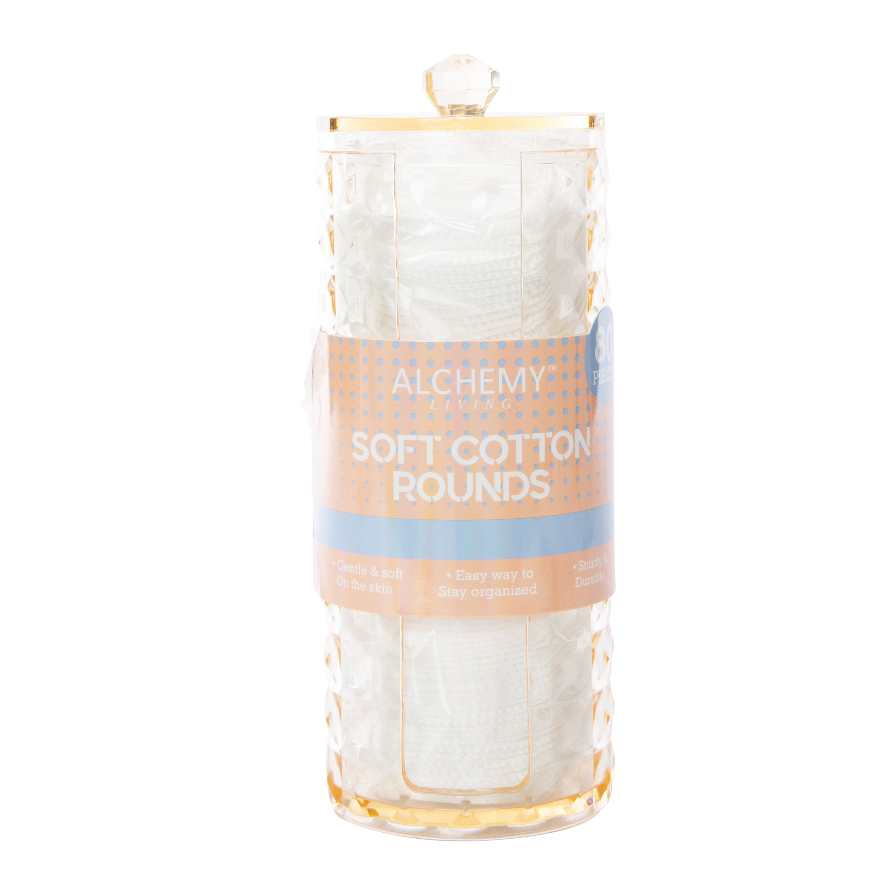 Alchemy Living™ Soft Cotton Rounds & Storage Container 80-Count