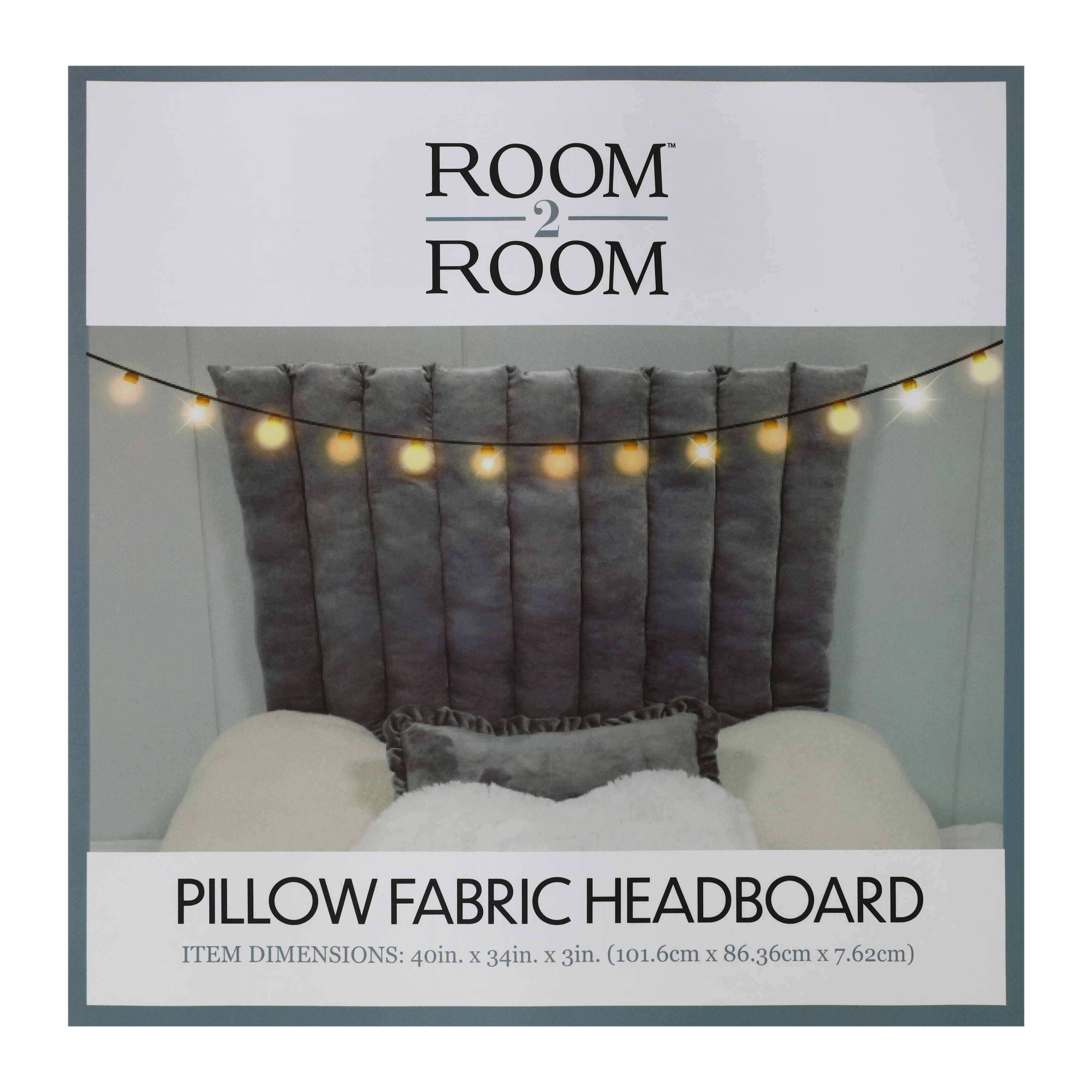Pillow Fabric Headboard 40in x 34in