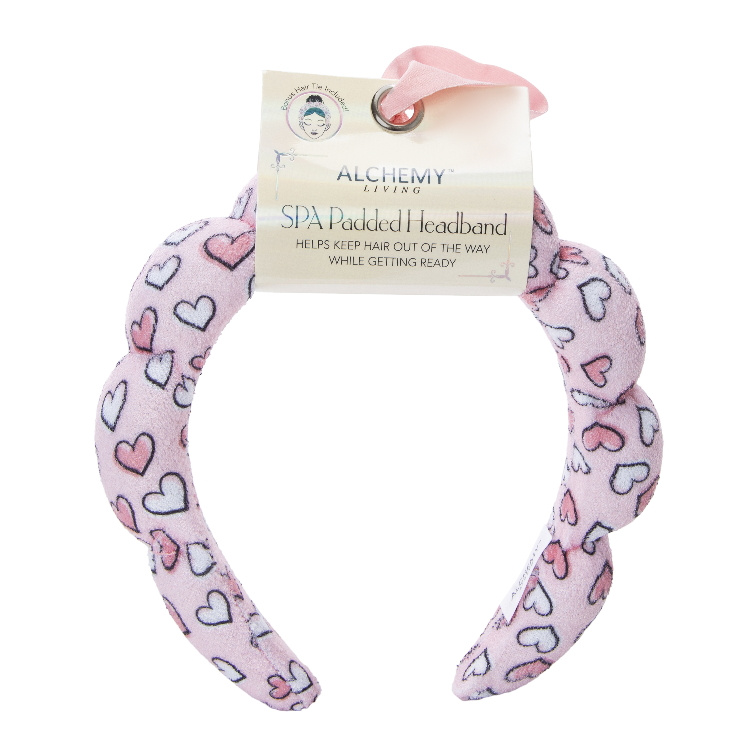 Alchemy Living™ Hearts Spa Padded Headband