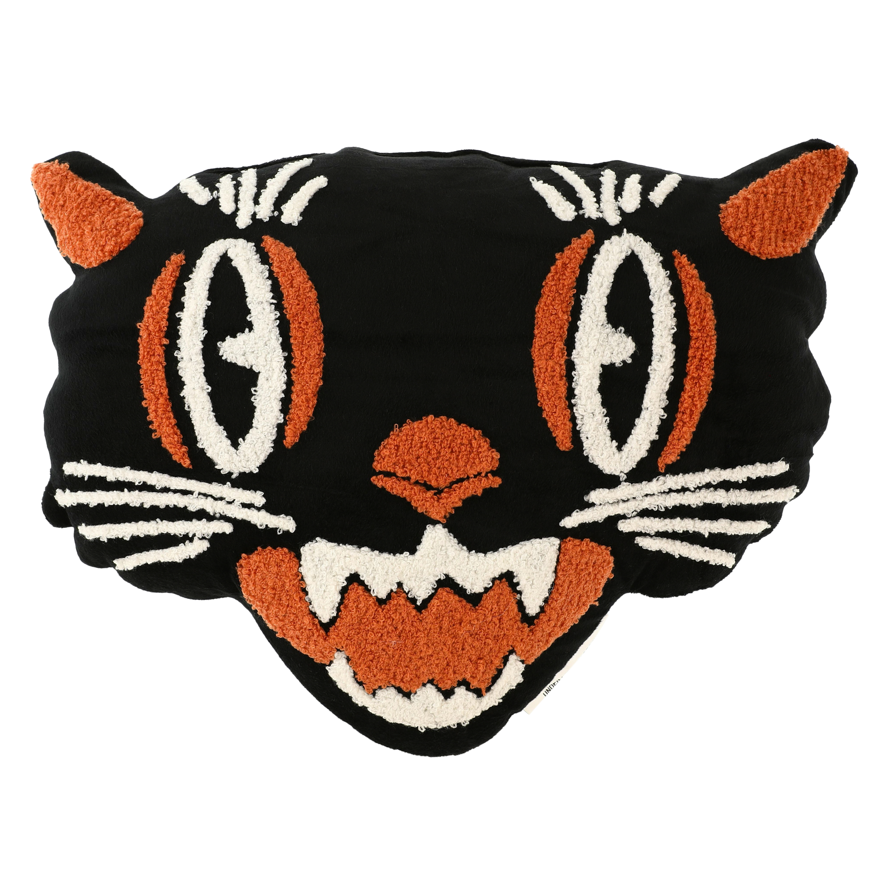 Cat Head Halloween Throw Pillow 14in x 12in