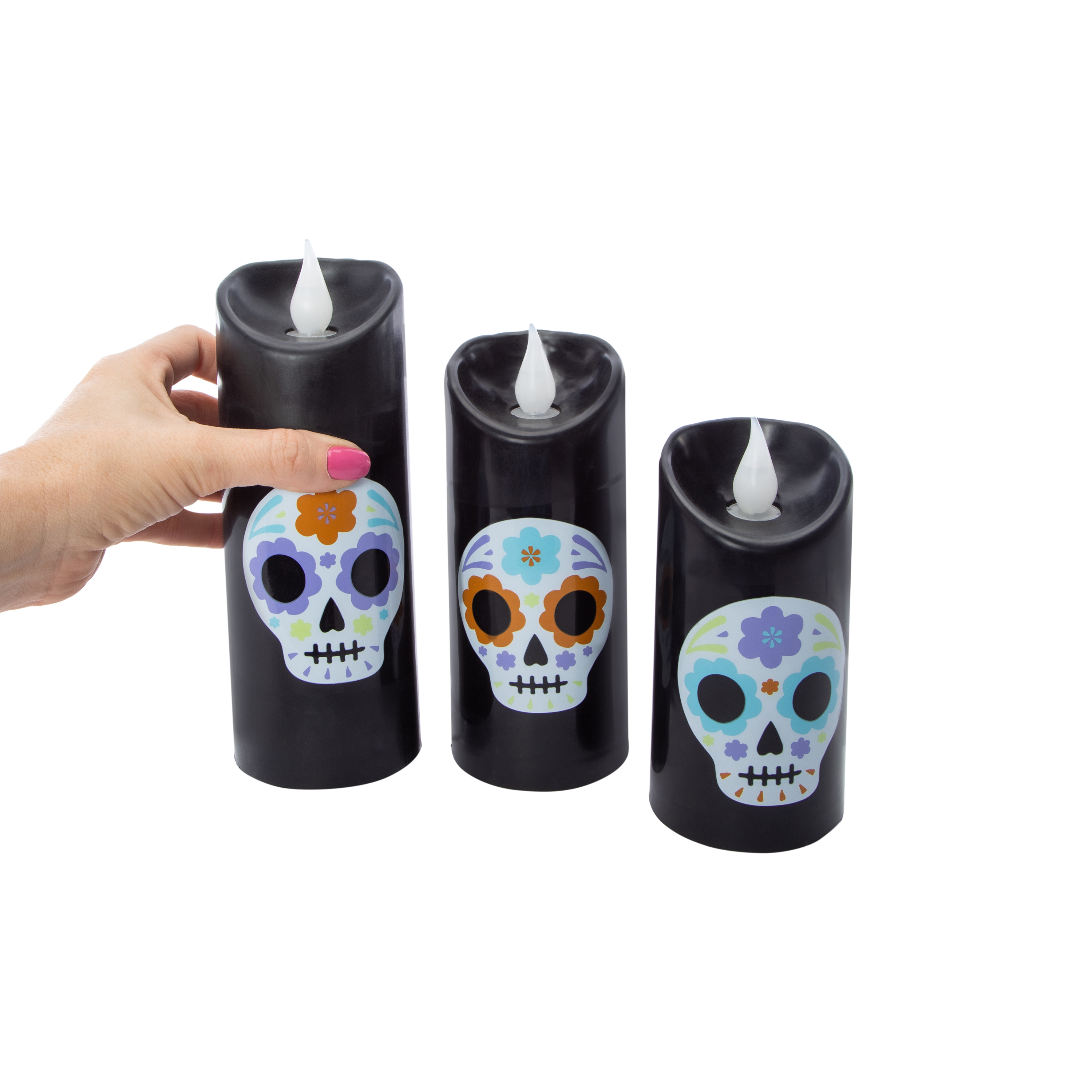LED Flameless Halloween Candle Set 3-Count