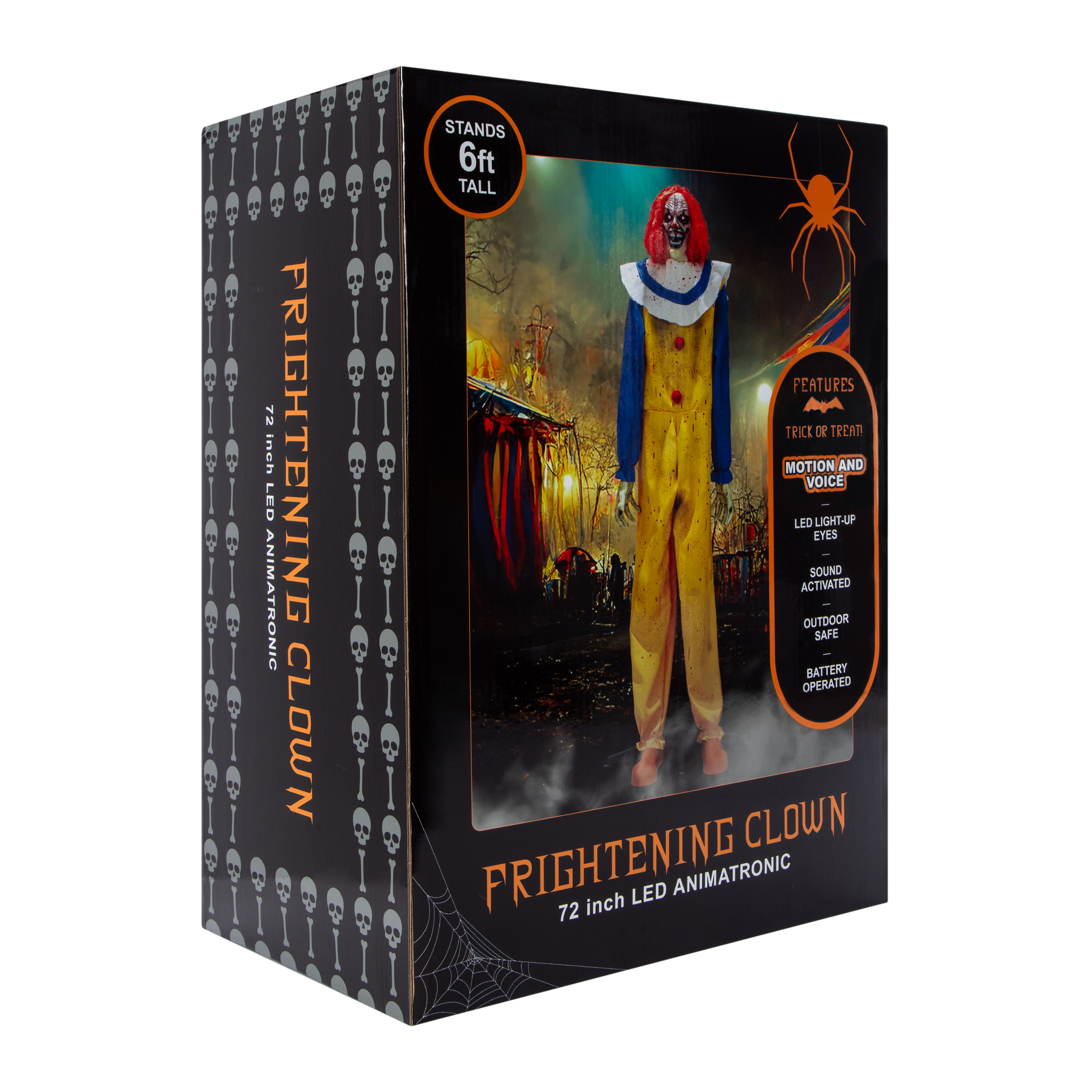 6ft Frightening Clown LED Animatronic Halloween Decoration