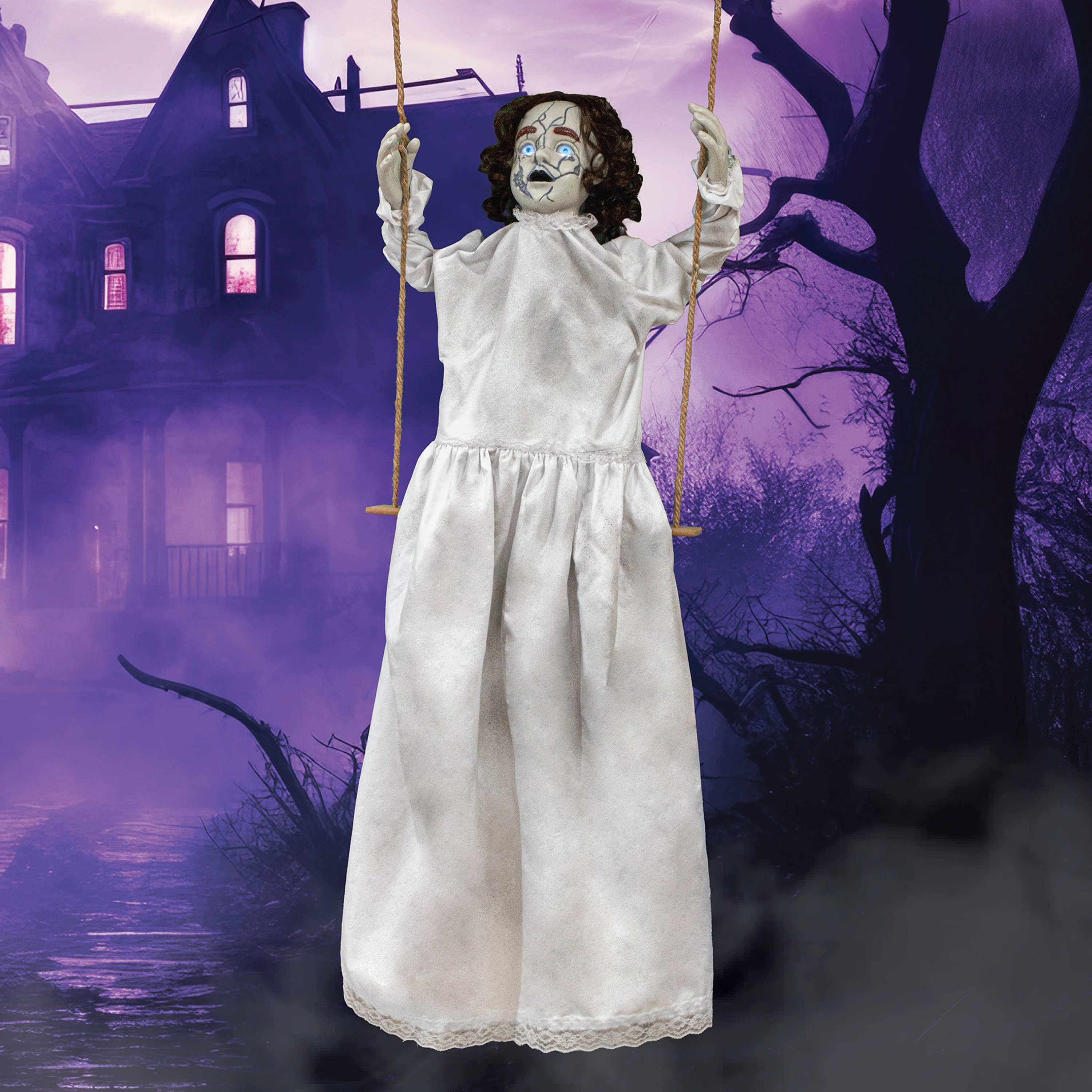 Creepy LED Animatronic Doll 3ft