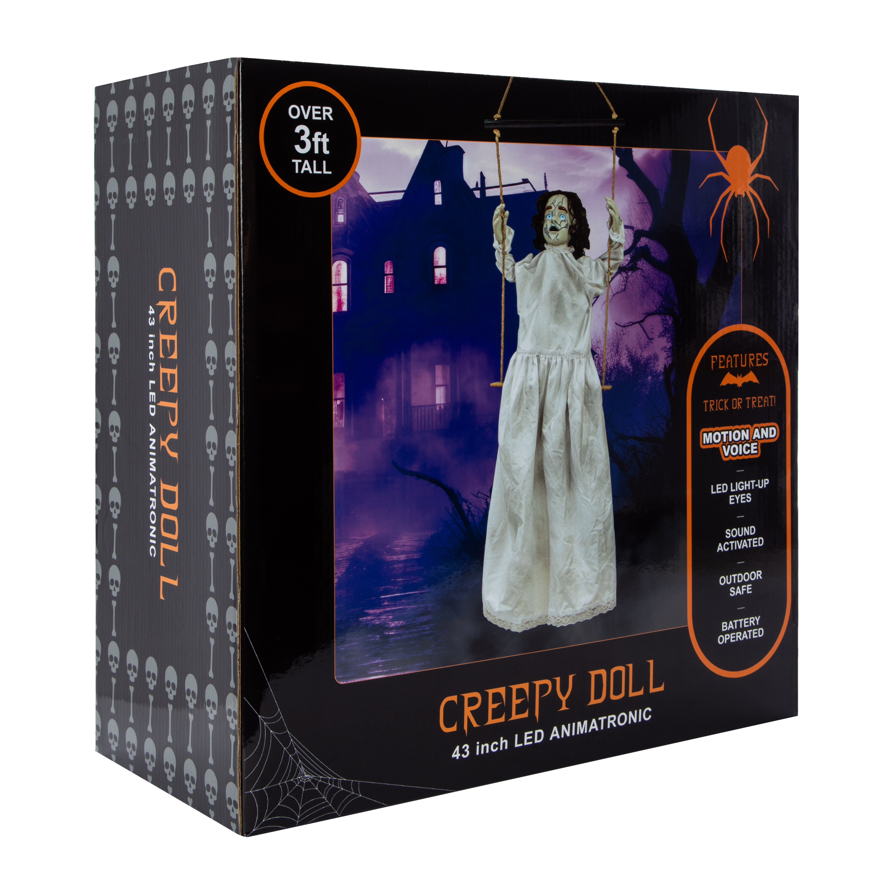 Creepy LED Animatronic Doll 3ft