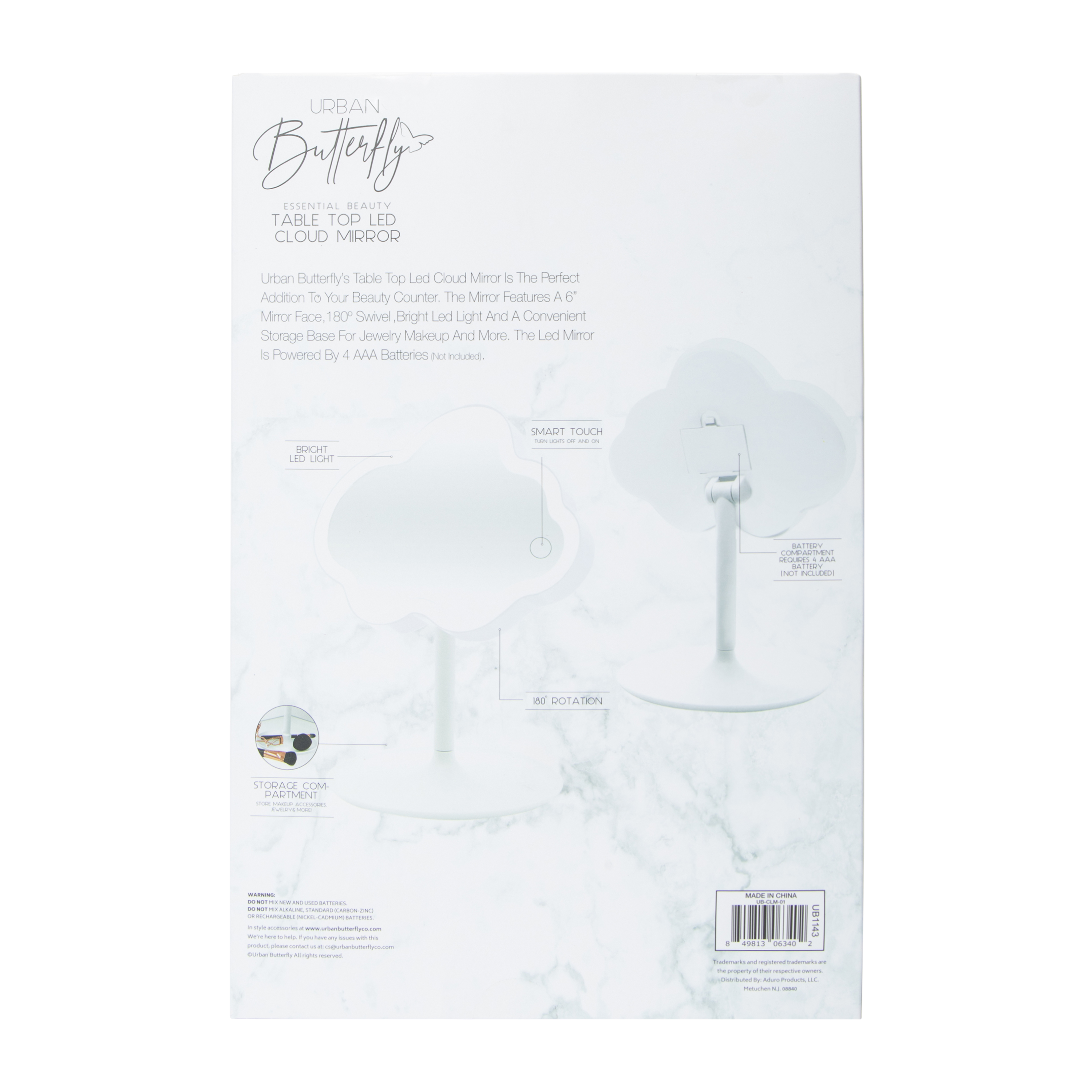 Essential Beauty Table Top LED Cloud Mirror