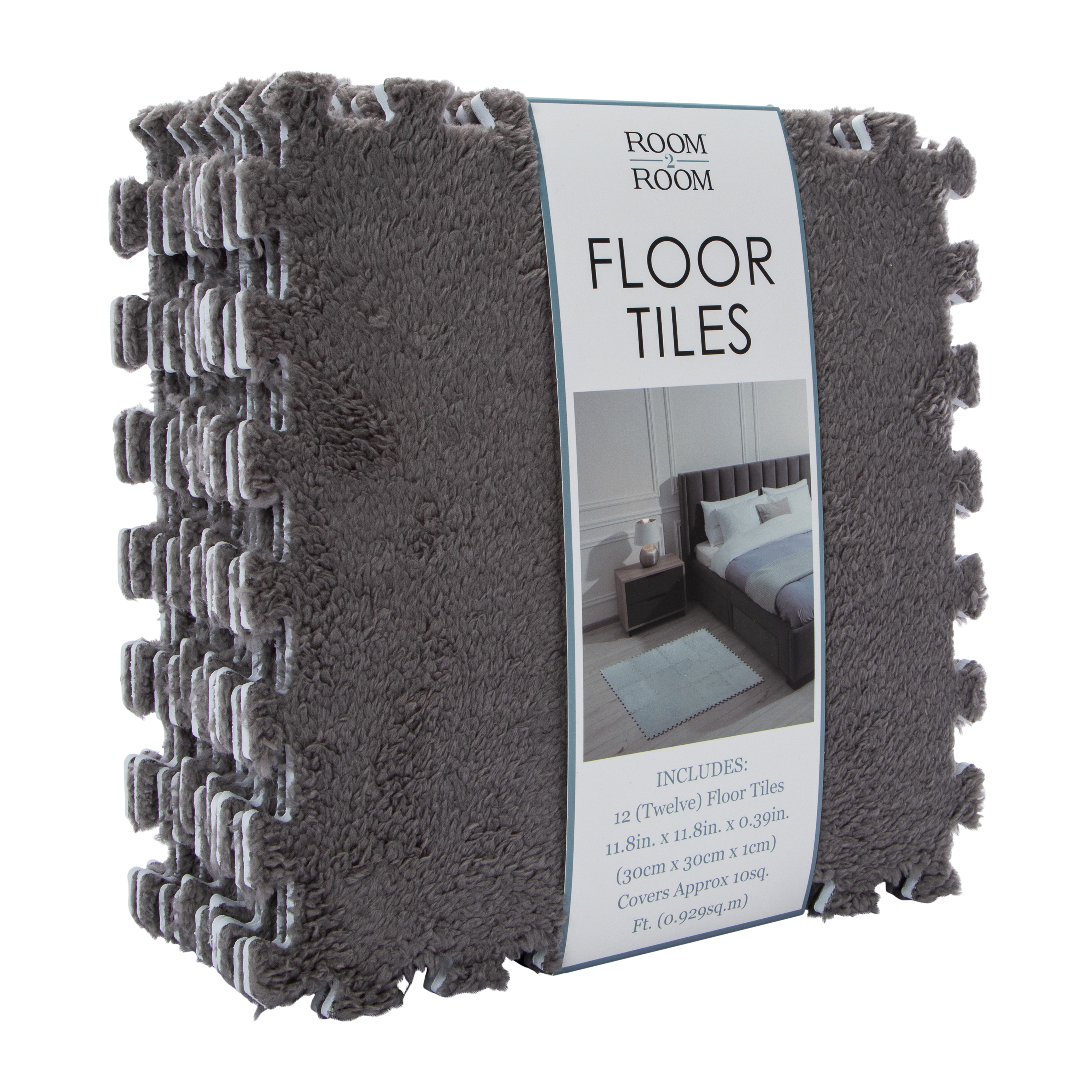 Interlocking Carpet Floor Tile Set 12-Count