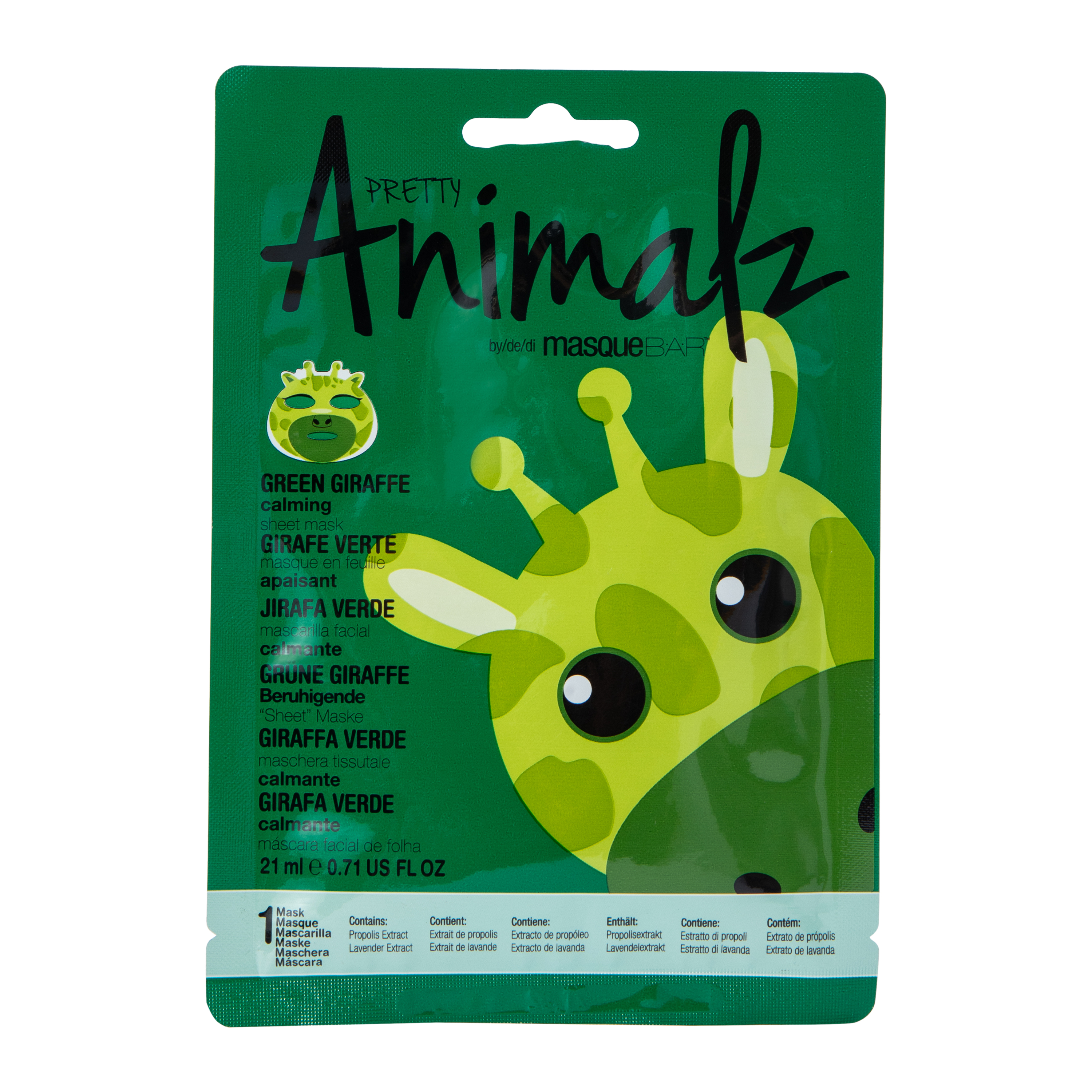 Masque BAR™ Pretty Animalz Green Giraffe Calming Sheet Mask 0.71oz