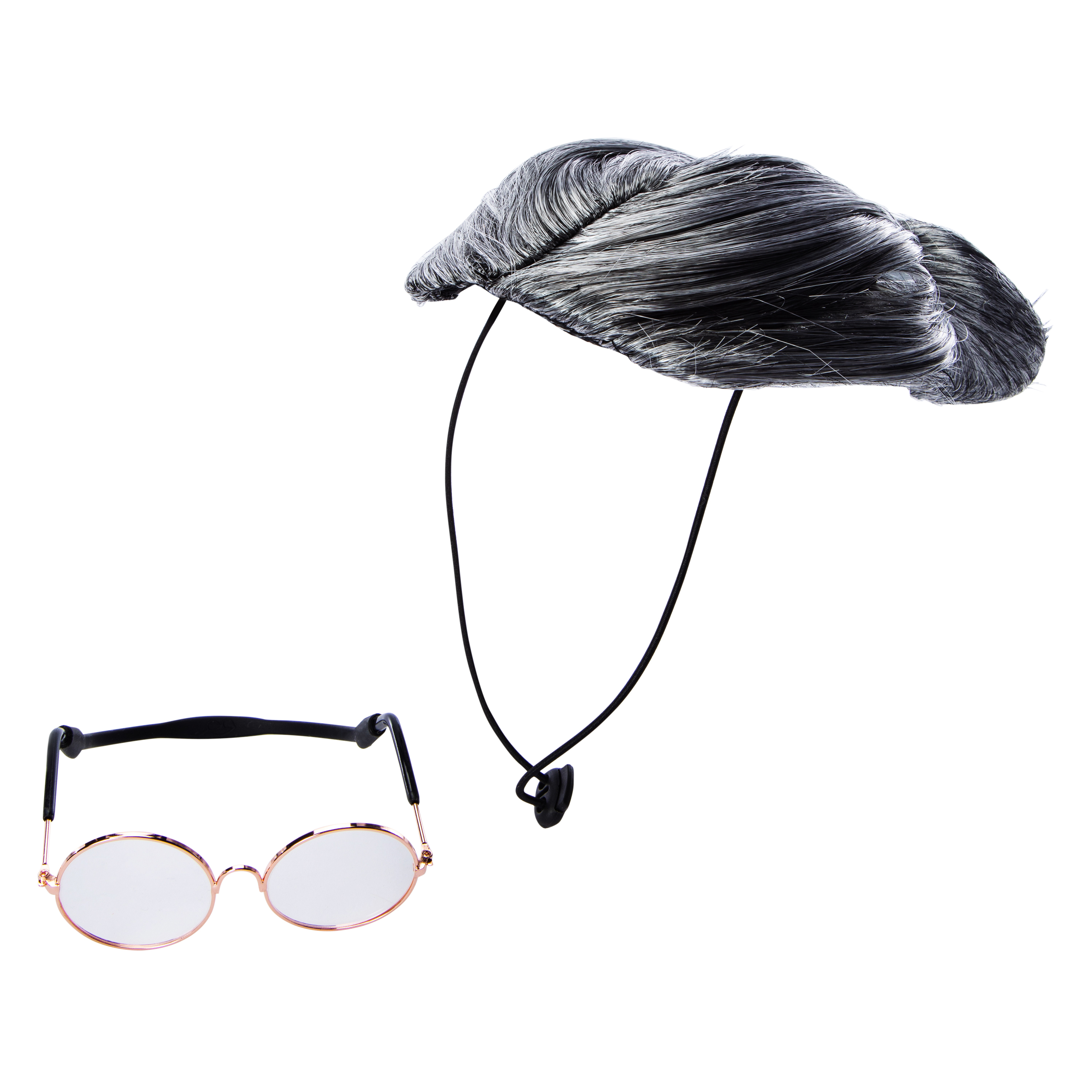Granny Wig & Glasses Pet Costume