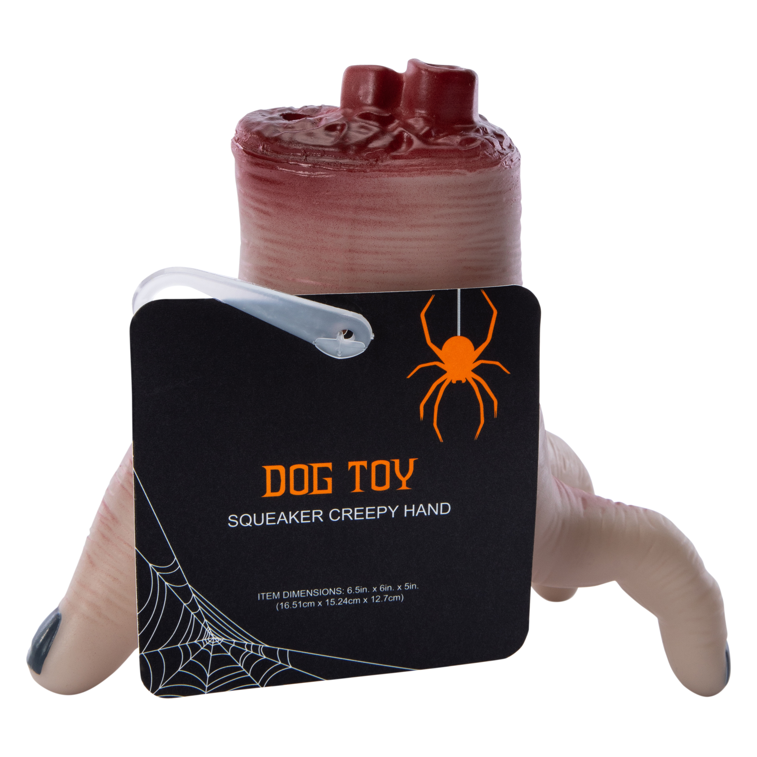 Creepy Hand Squeaker Dog Toy 6in x 6.5in