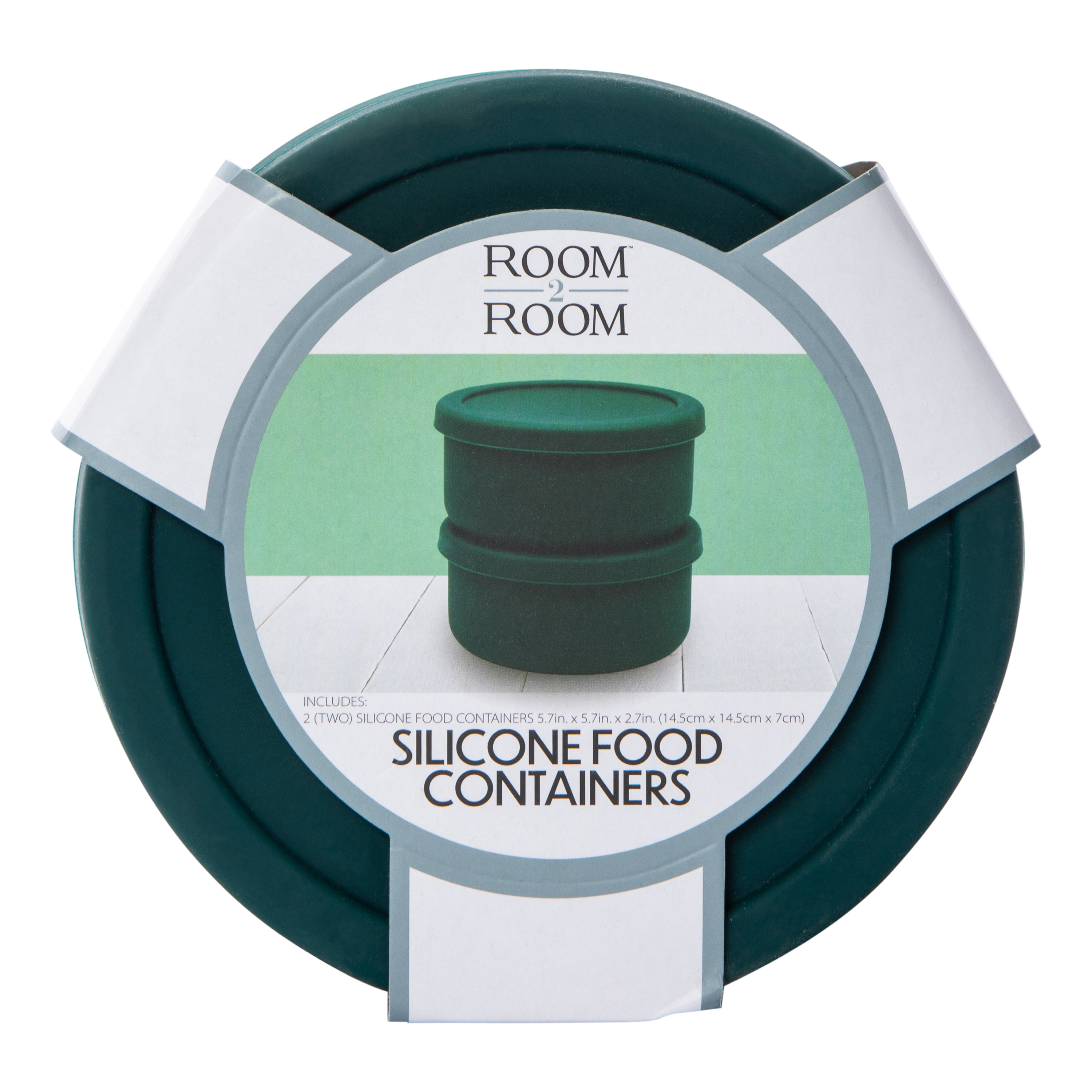 2-Count Round Silicone Food Containers 5.7in x 2.7in