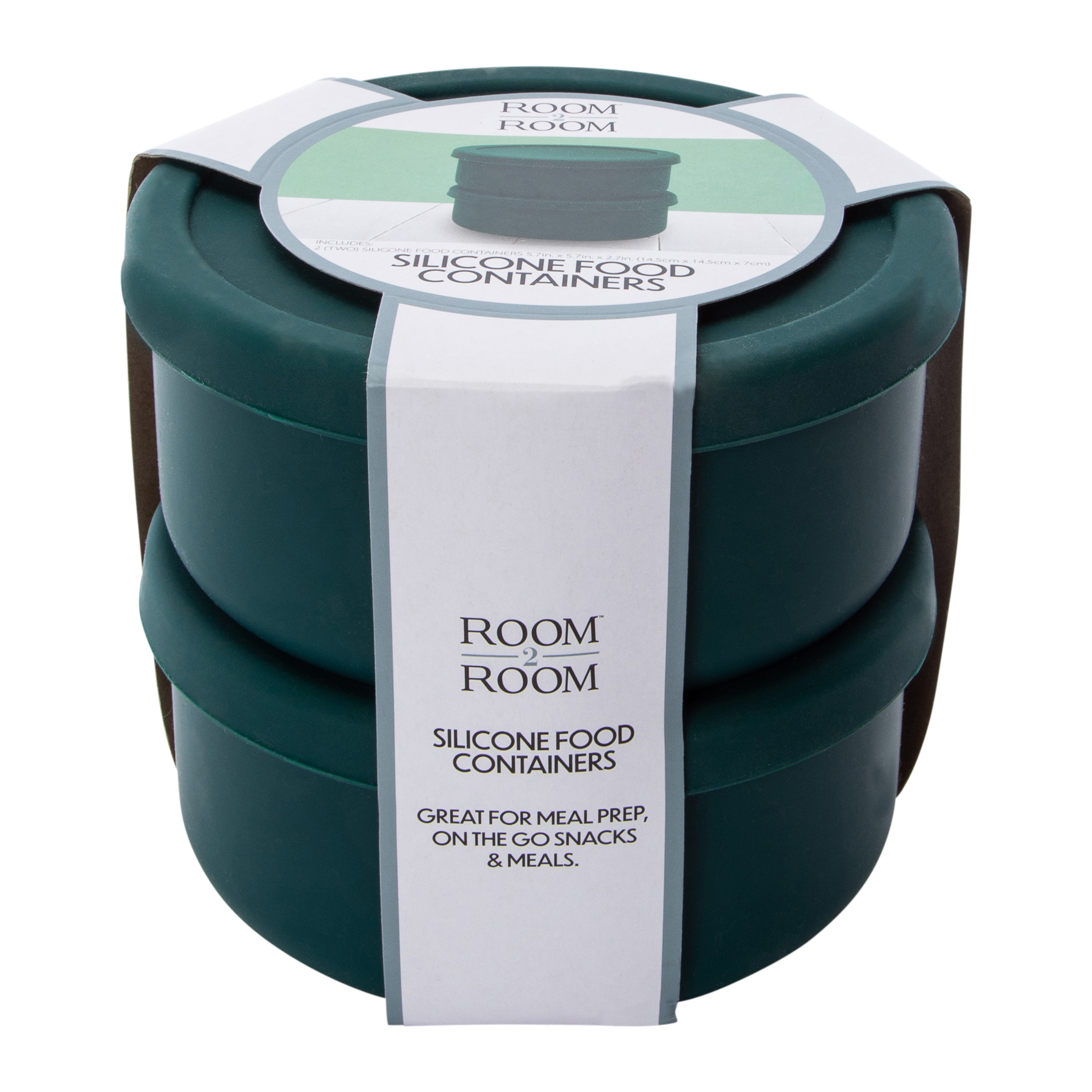 2-Count Round Silicone Food Containers 5.7in x 2.7in