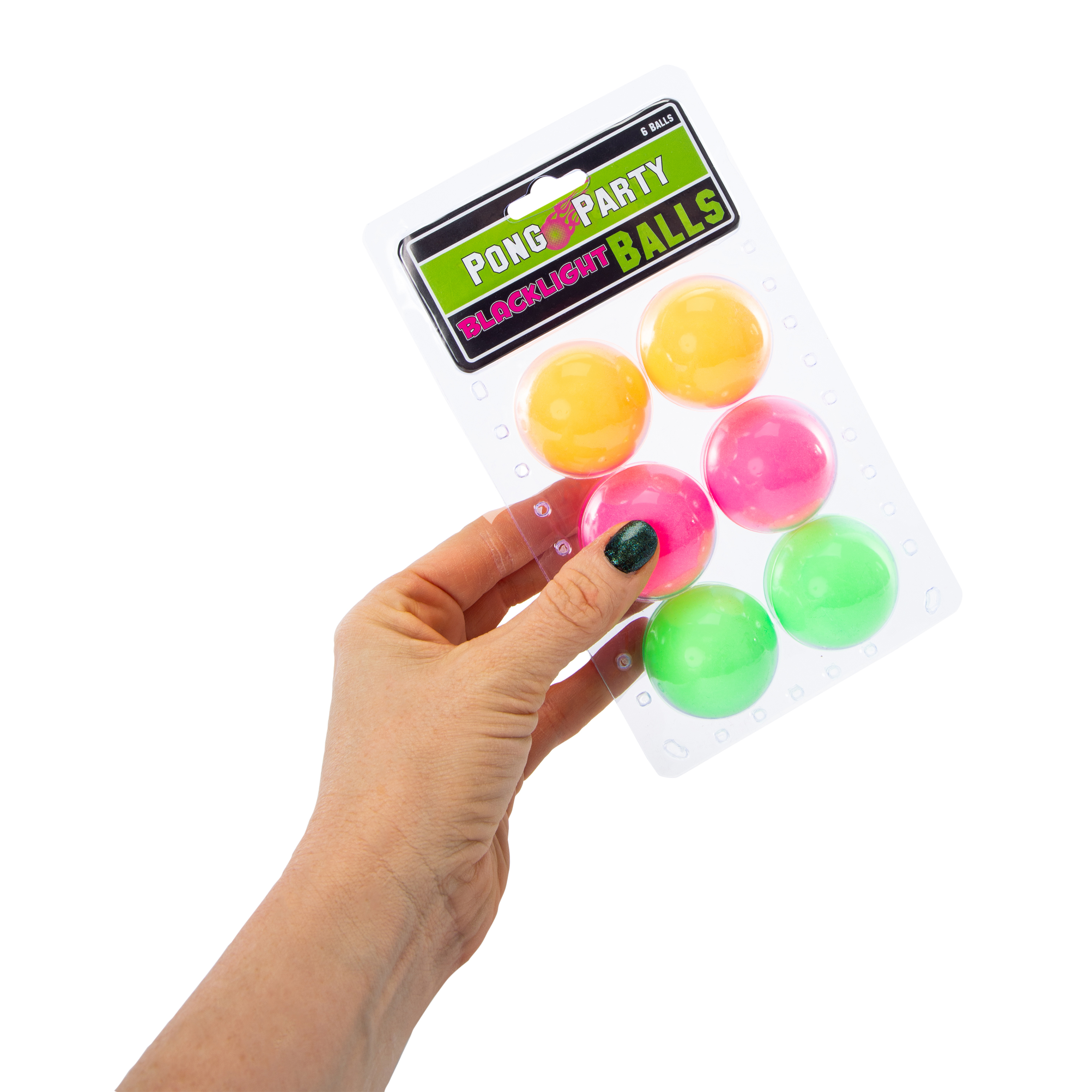 Blacklight Pong Balls 6-Count
