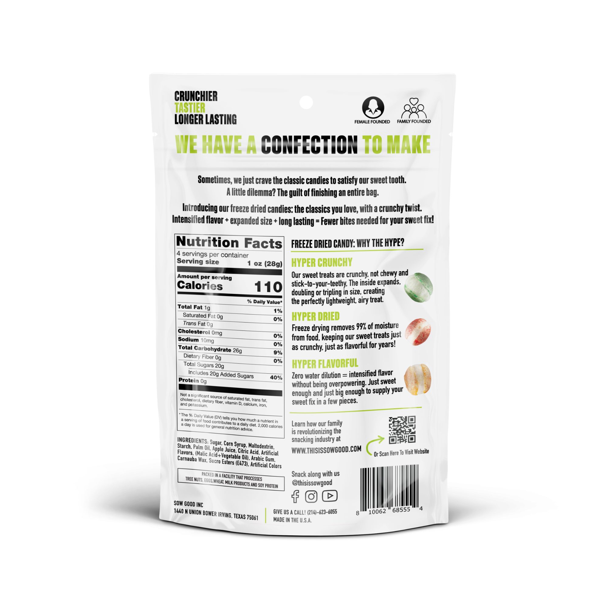 Sow Good™ Sour Spheres Freeze Dried Candy 4oz