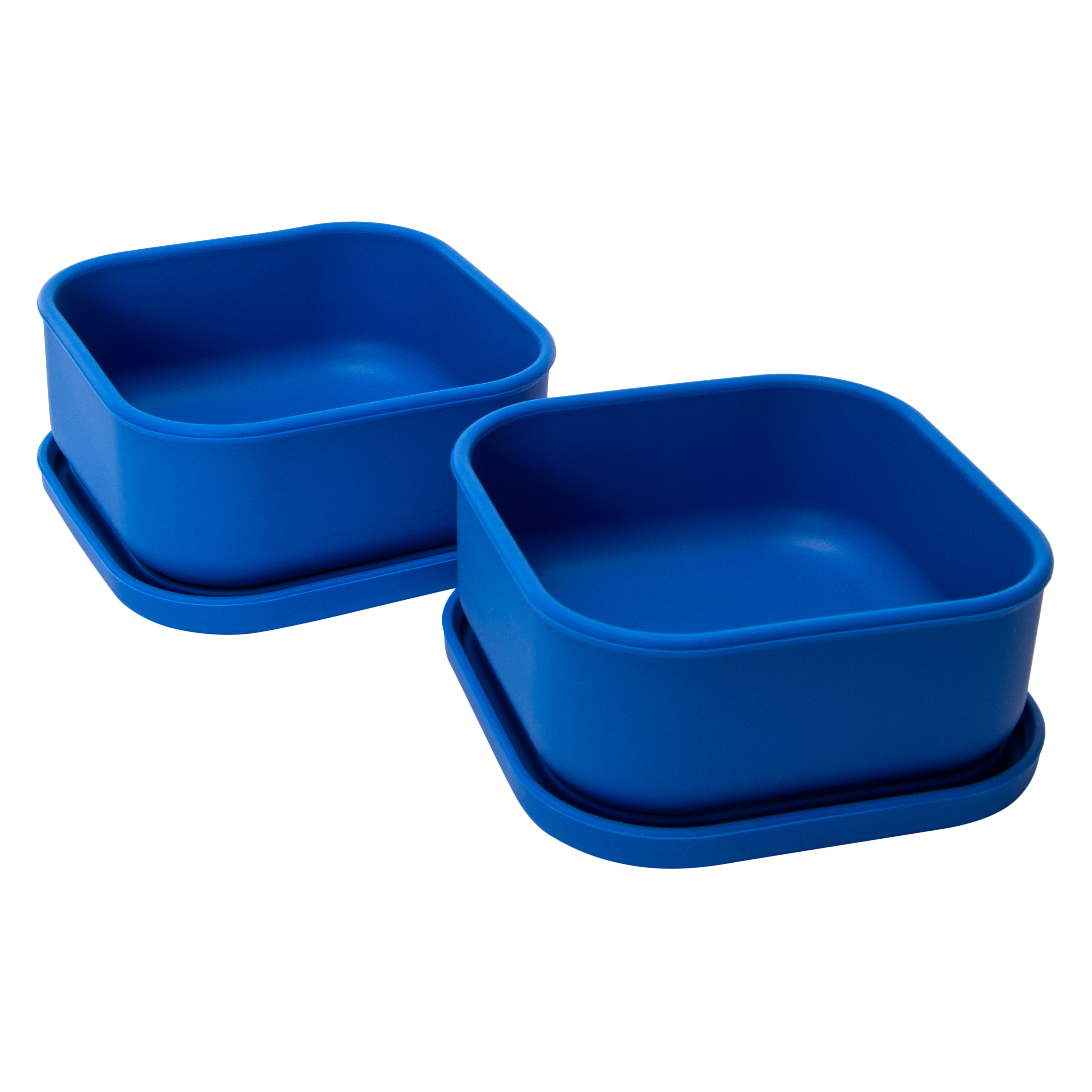 2-Count Square Silicone Food Containers  5.4in x 2.3in