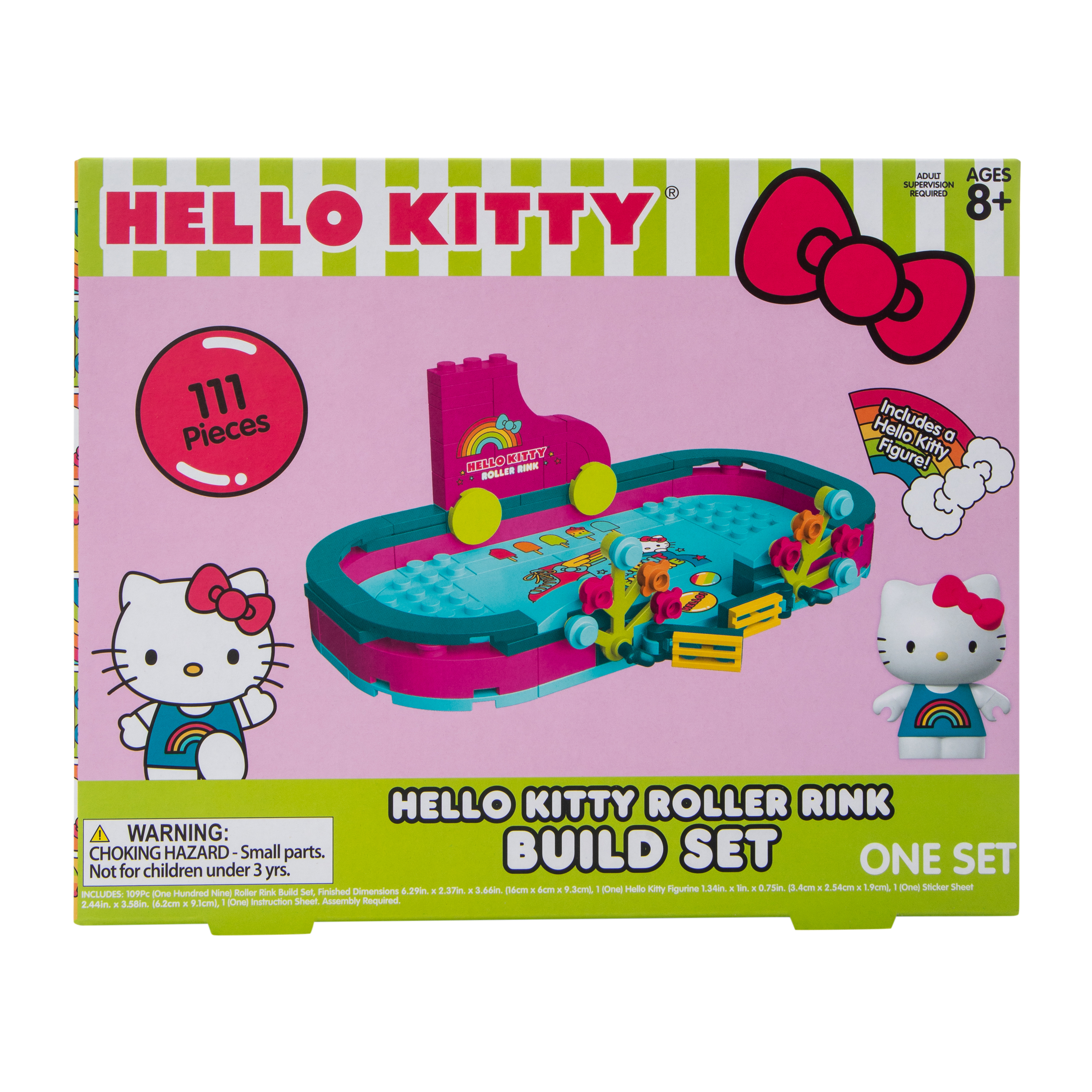 Set Costruzione Camion Gelato Hello Kitty 125 Pezzi Con Statuetta Sanrio Nuovo